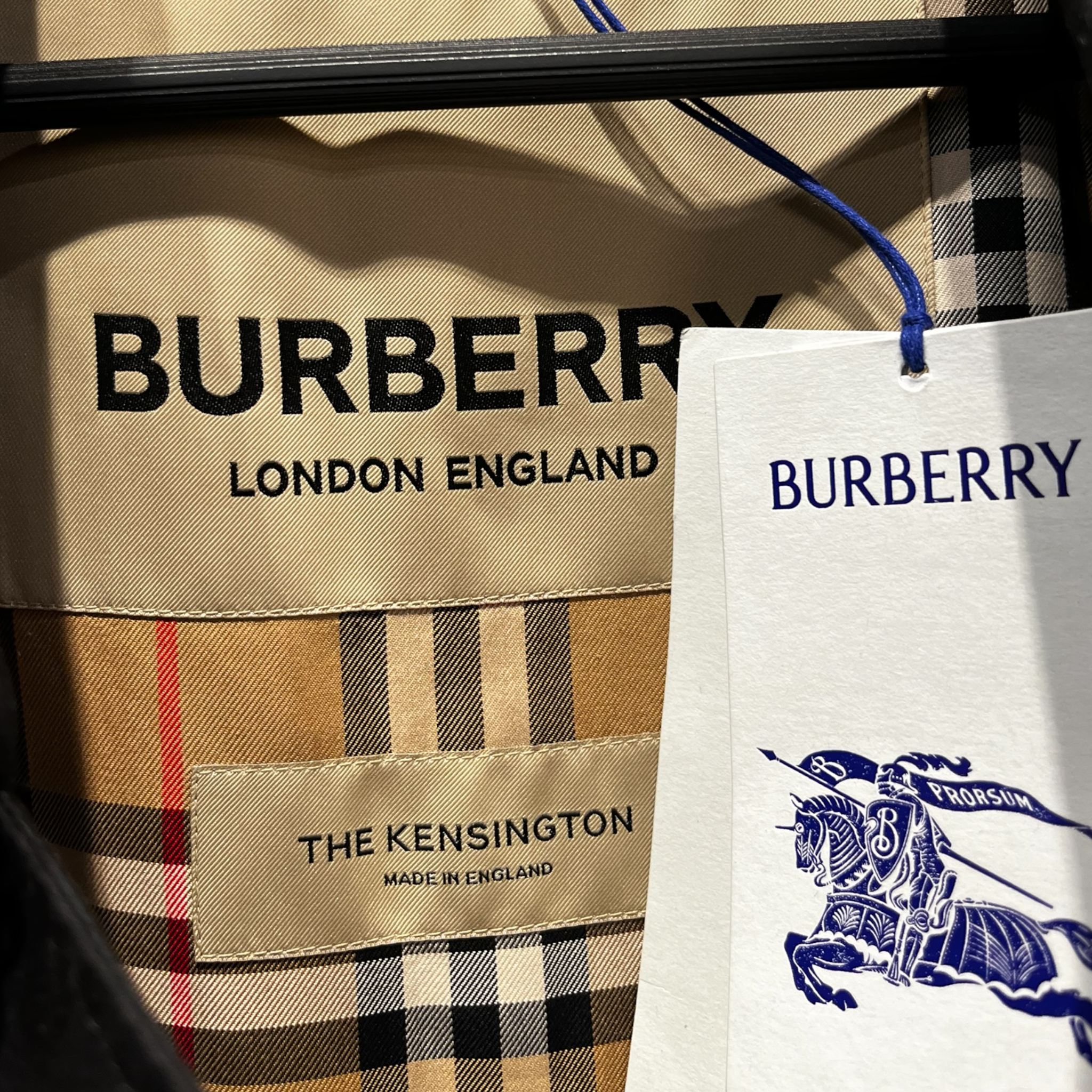 BURBERRY/Trench Coat/L/Cotton/BLK/BURBERRY TRENCH COAT BLACK view 3