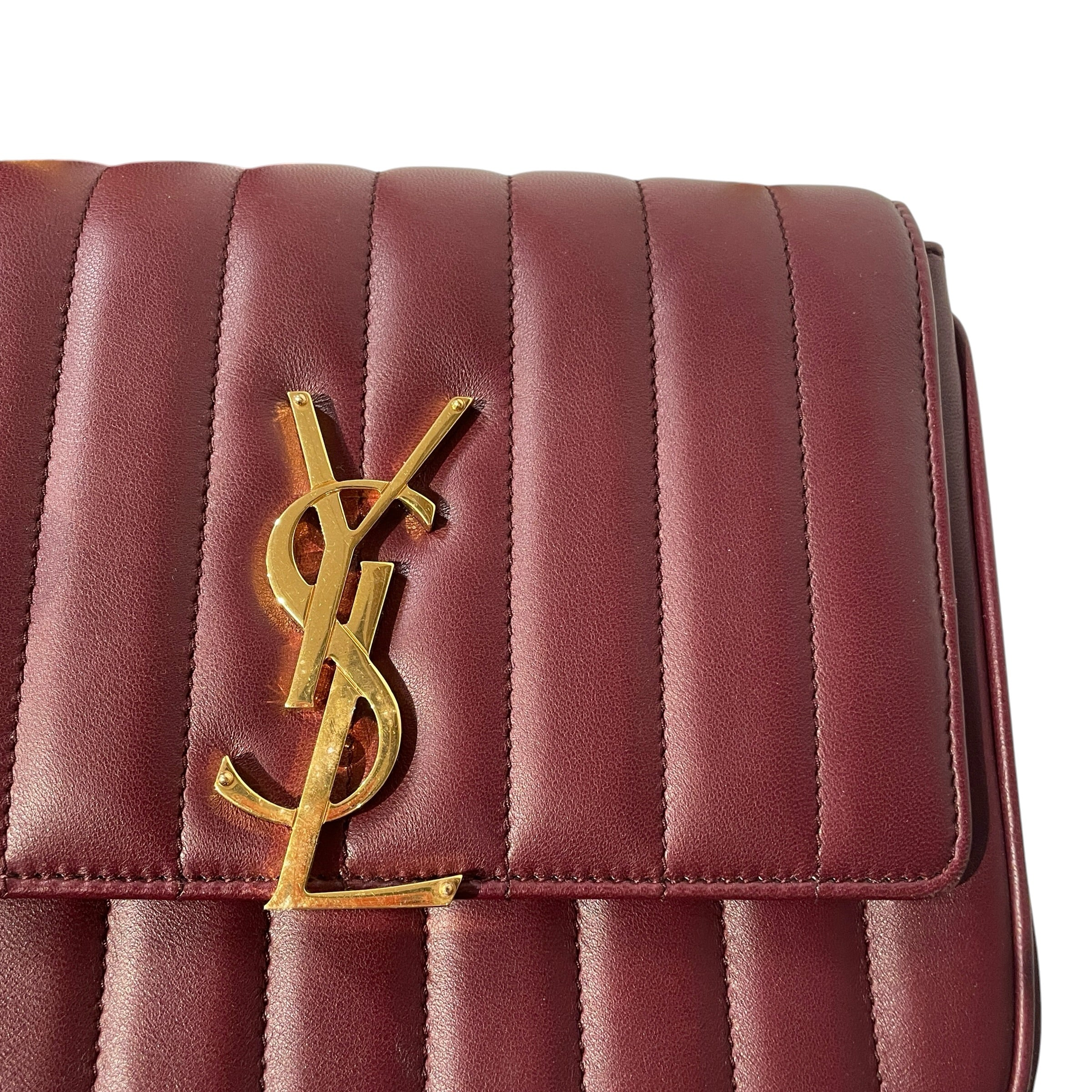 SAINT LAURENT/Cross Body Bag/Lambskin/BRD/VICKY QUILTED CHAIN CROSSBODY view 4