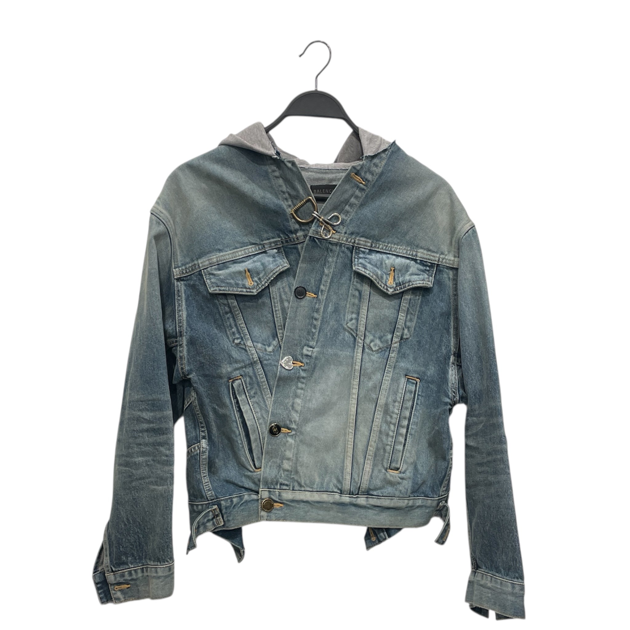 BALENCIAGA/Denim Jkt/34/Denim/IDG/LIGHT WASH HOODED JACKET view 1