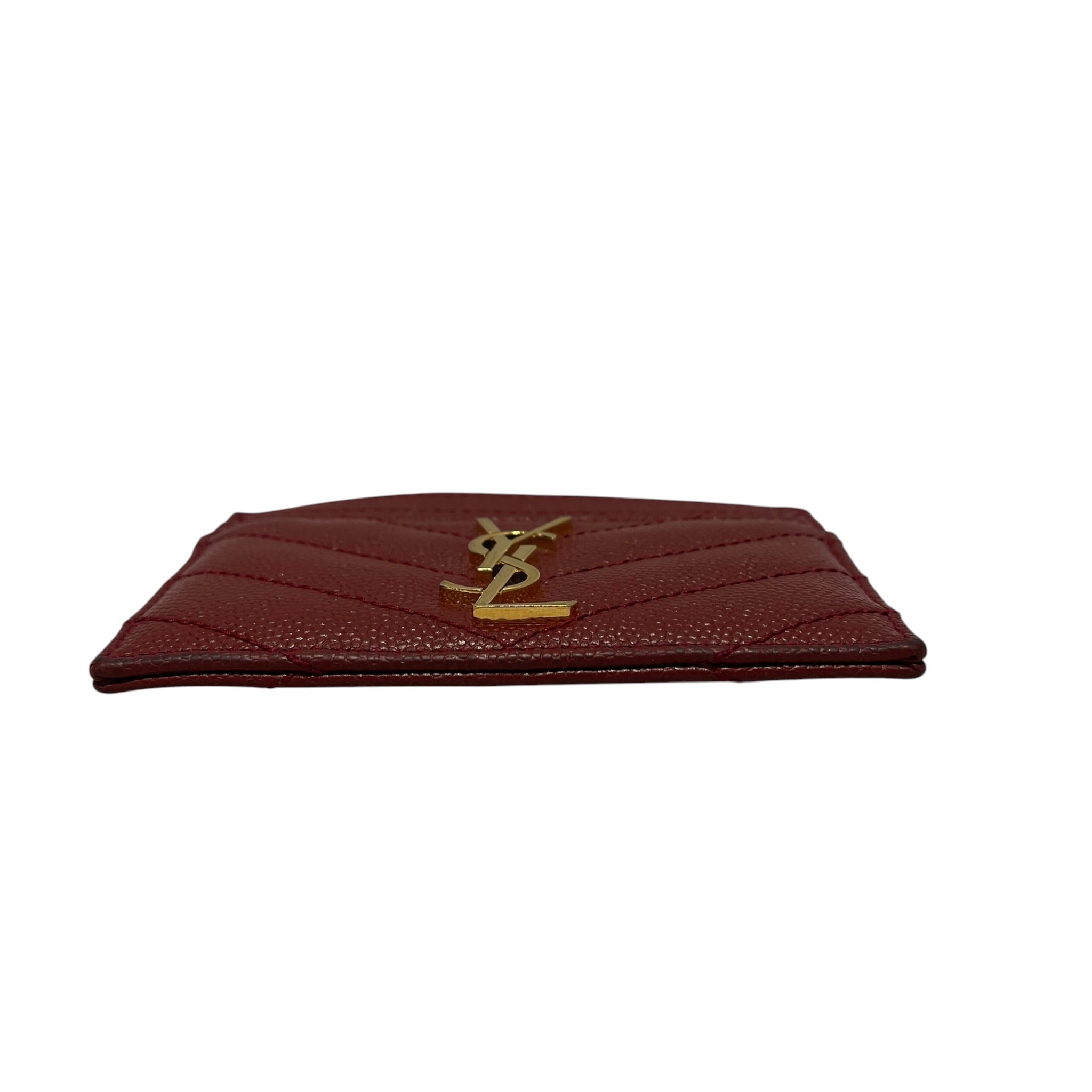 YVES SAINT LAURENT/Wallet/Leather/BRD/M's/card holder gold view 3