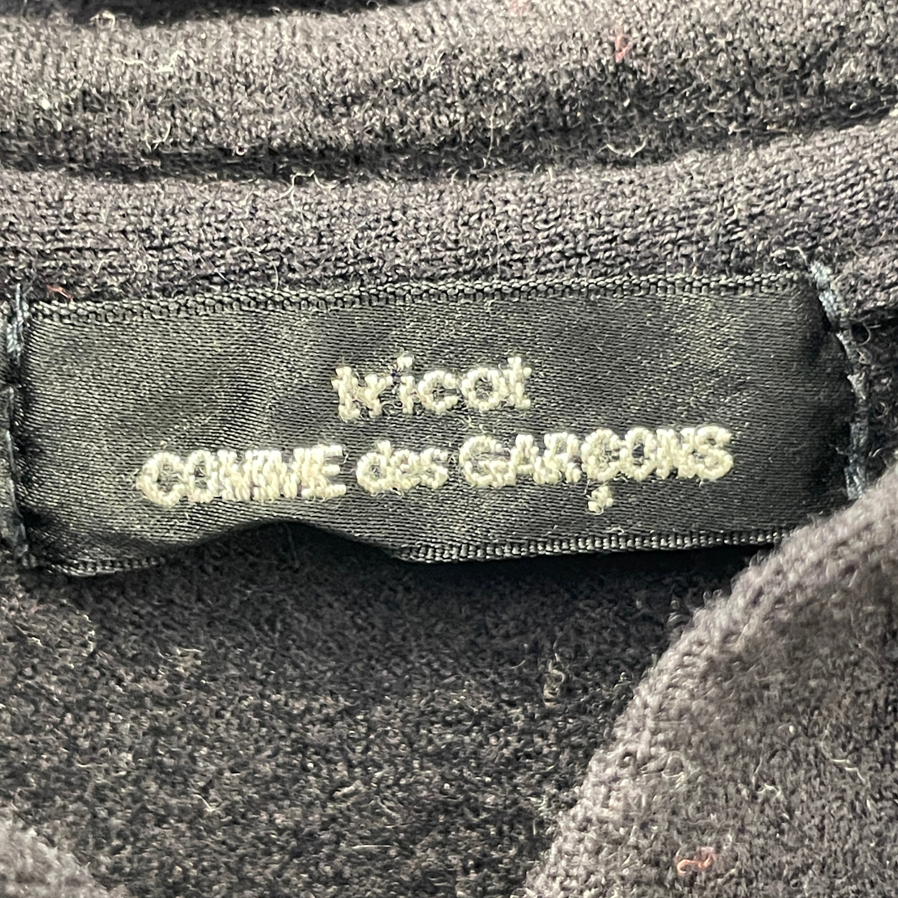 tricot COMME des GARCONS/Cardigan/Cotton/NVY/lacey floral view 3