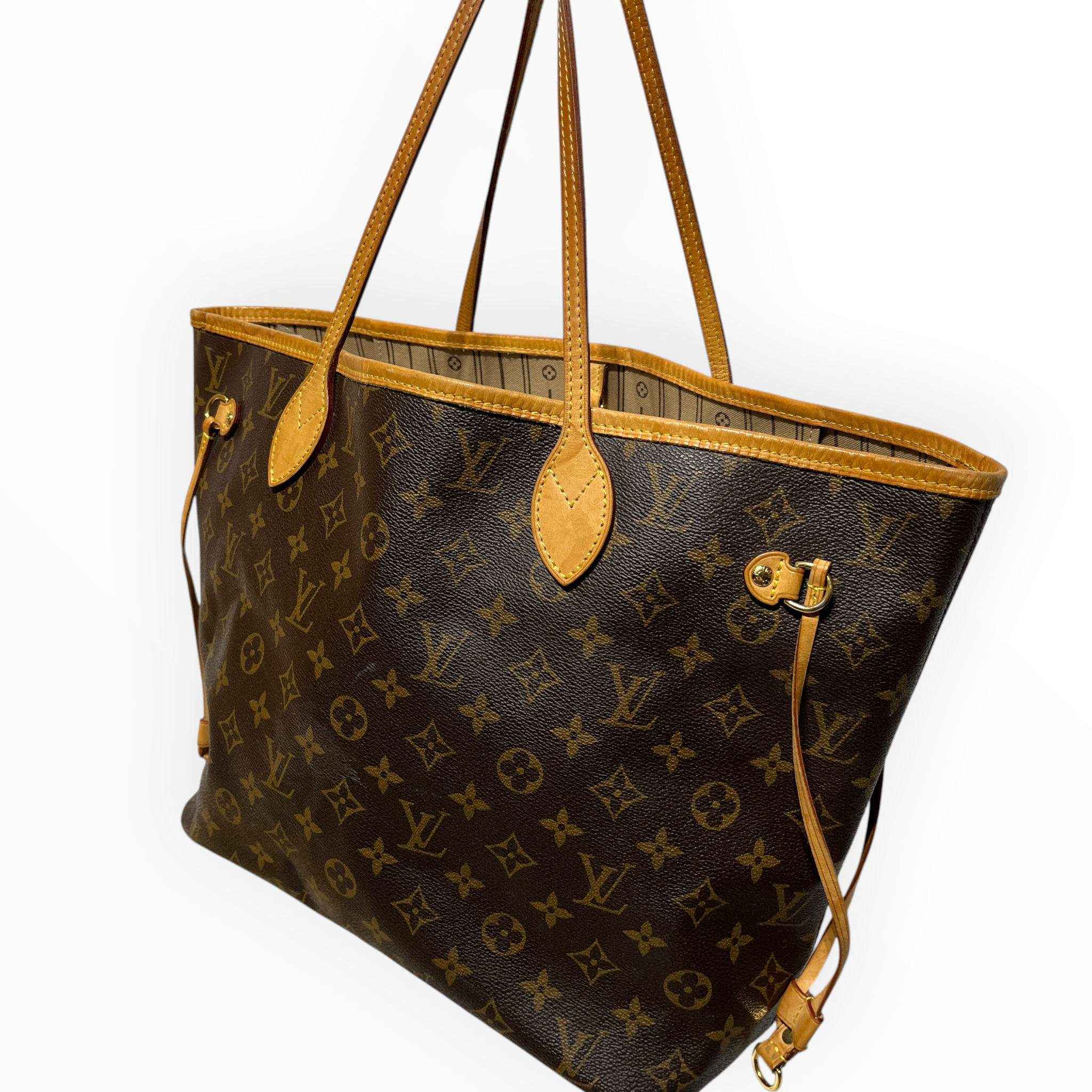LOUIS VUITTON/Tote Bag/Monogram/Leather/BRW/BEIGE LINING view 4
