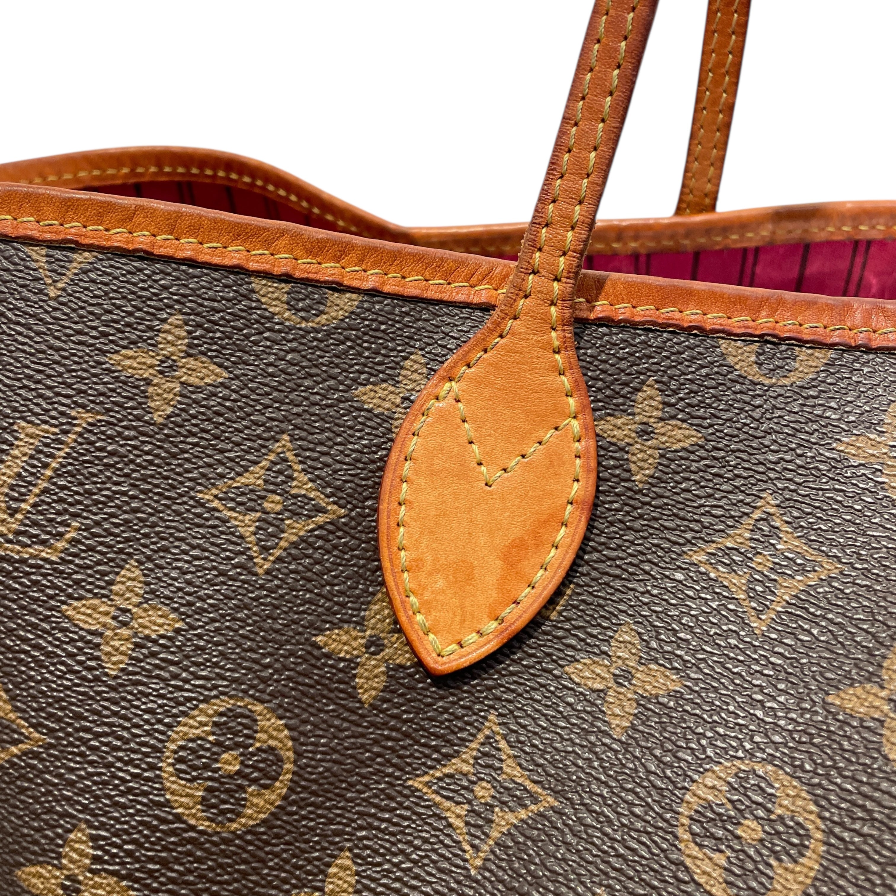 LOUIS VUITTON/Bag/Monogram/Leather/BRW/NEVERFULL view 4