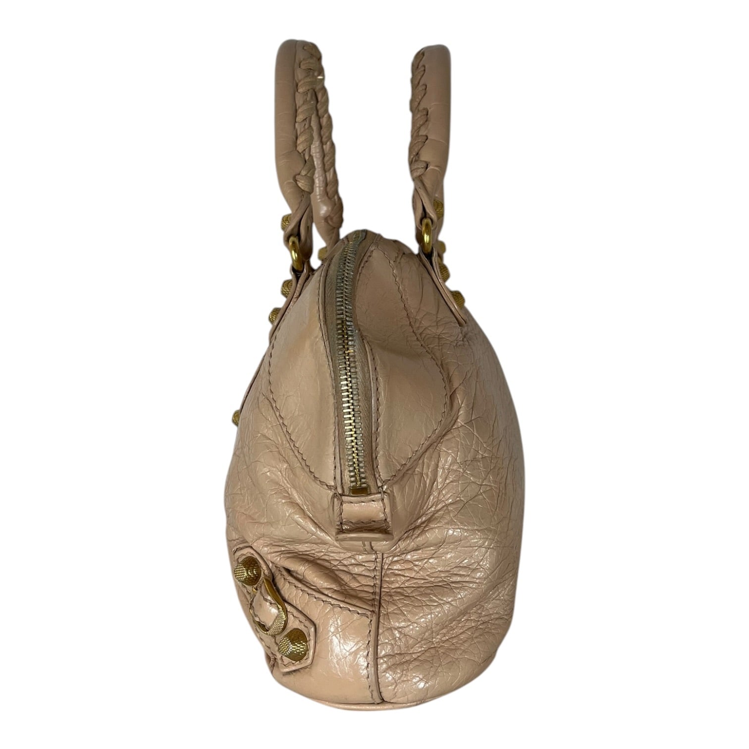 BALENCIAGA/Hand Bag/Leather/PNK/MINI CITY BAG W/ GOLD HARDWARE view 3