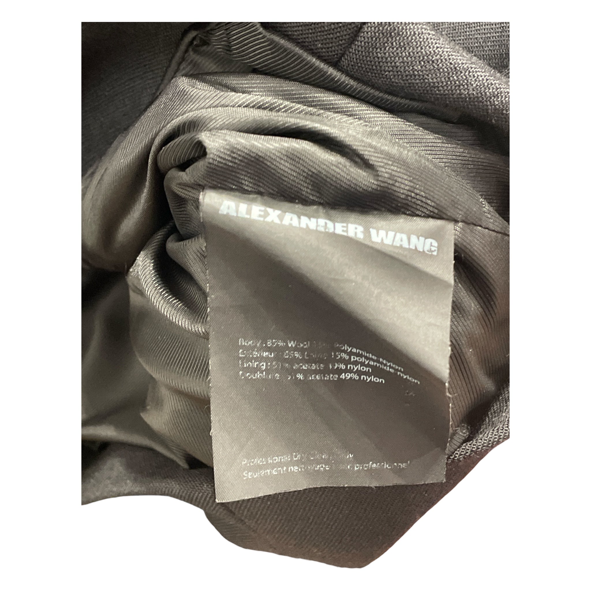 Alexander Wang/Tailored Jkt/2/Wool/BLK/Cropped Wool Blazer view 4