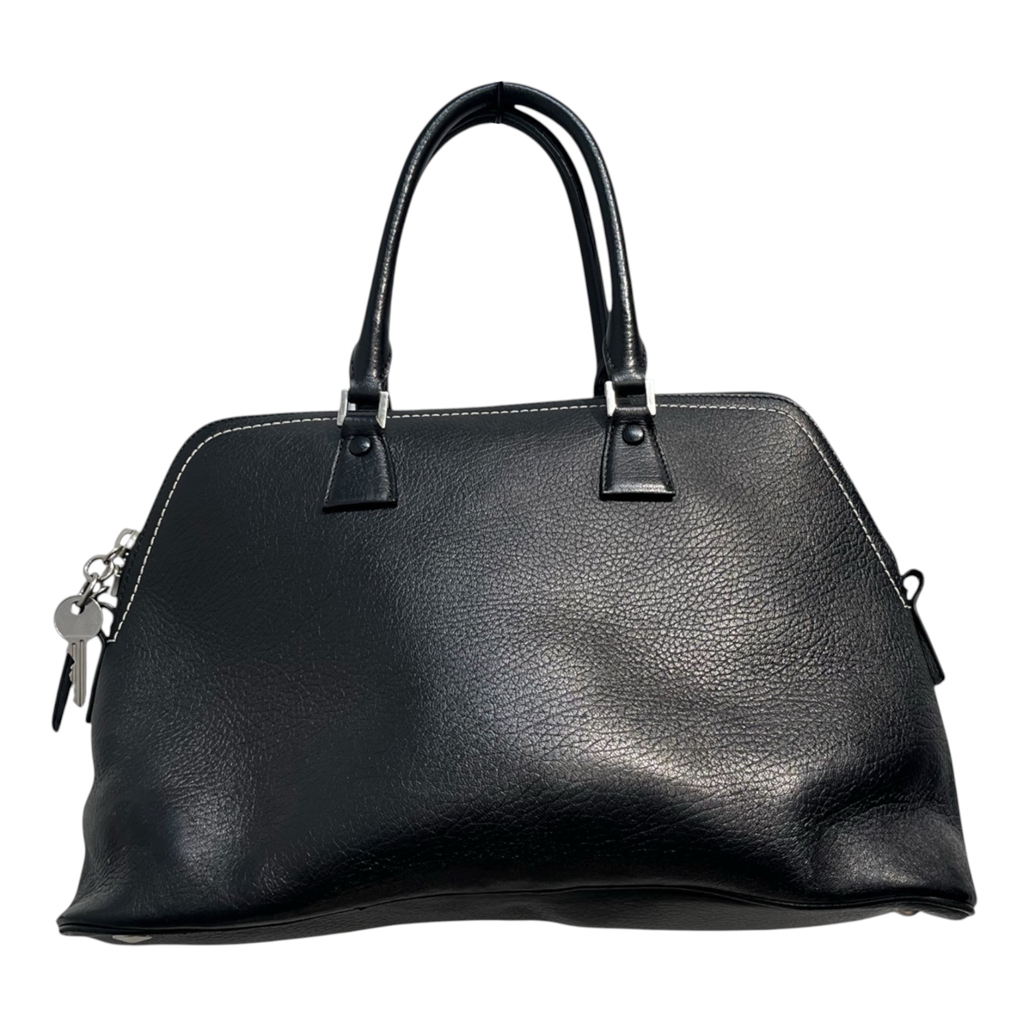 Maison Margiela/Boston Bag/Leather/BLK/5AC SOFT MEDIUM- view 1