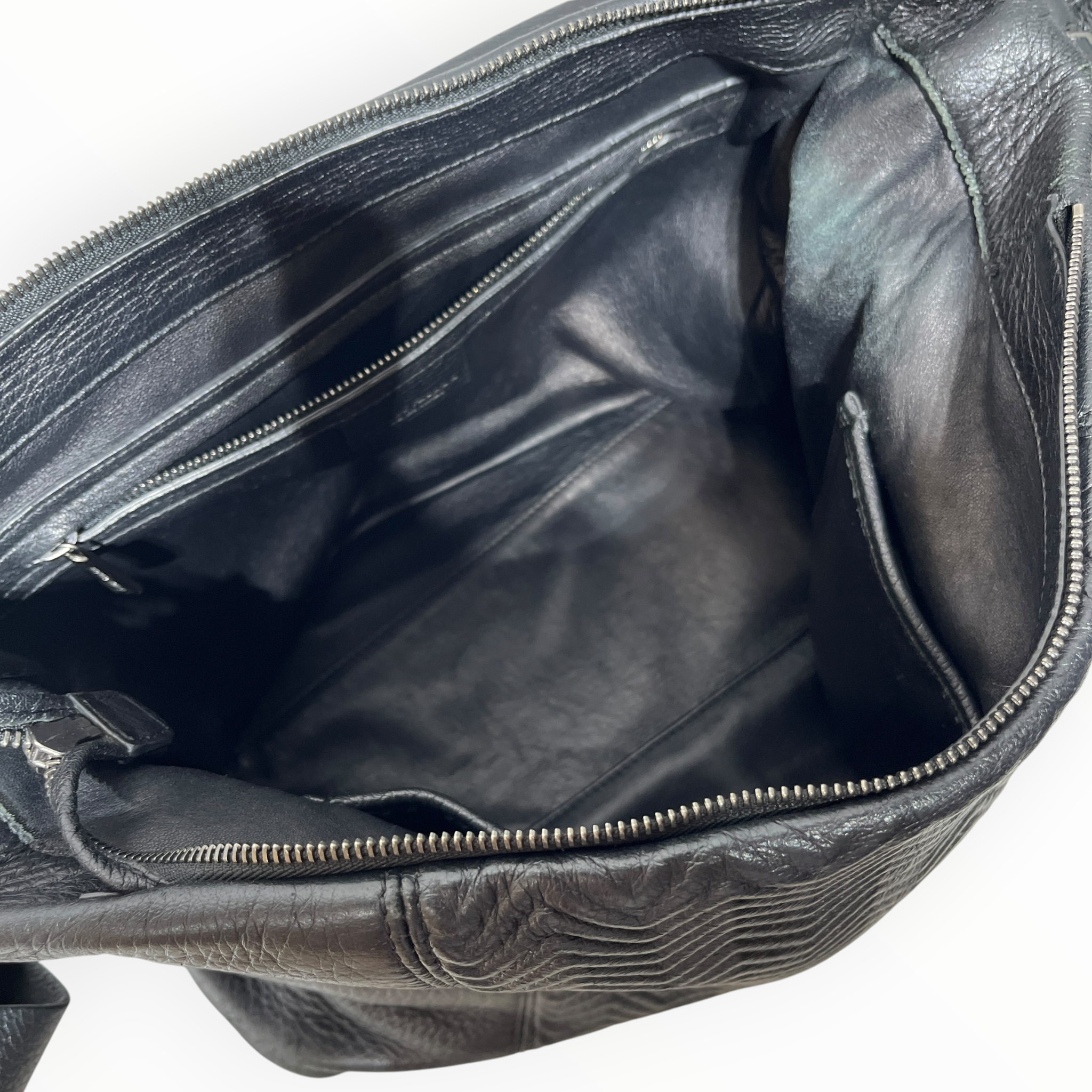 GIORGIO ARMANI/Cross Body Bag/Leather/BLK/messenger bag view 4