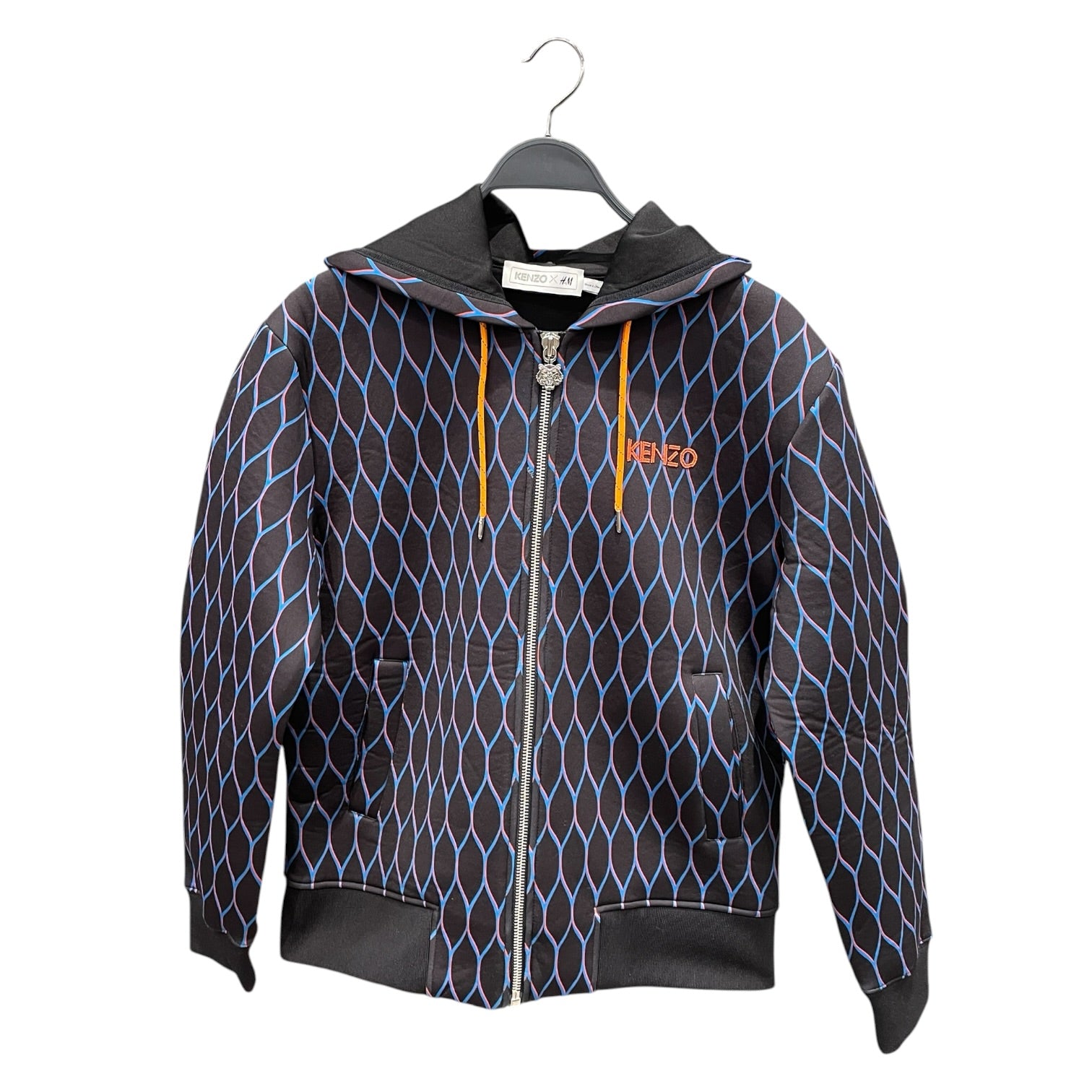 KENZO/H&M/Hoodie/M/Polyester/BLK/Geometric Neoprene Hoodie view 1