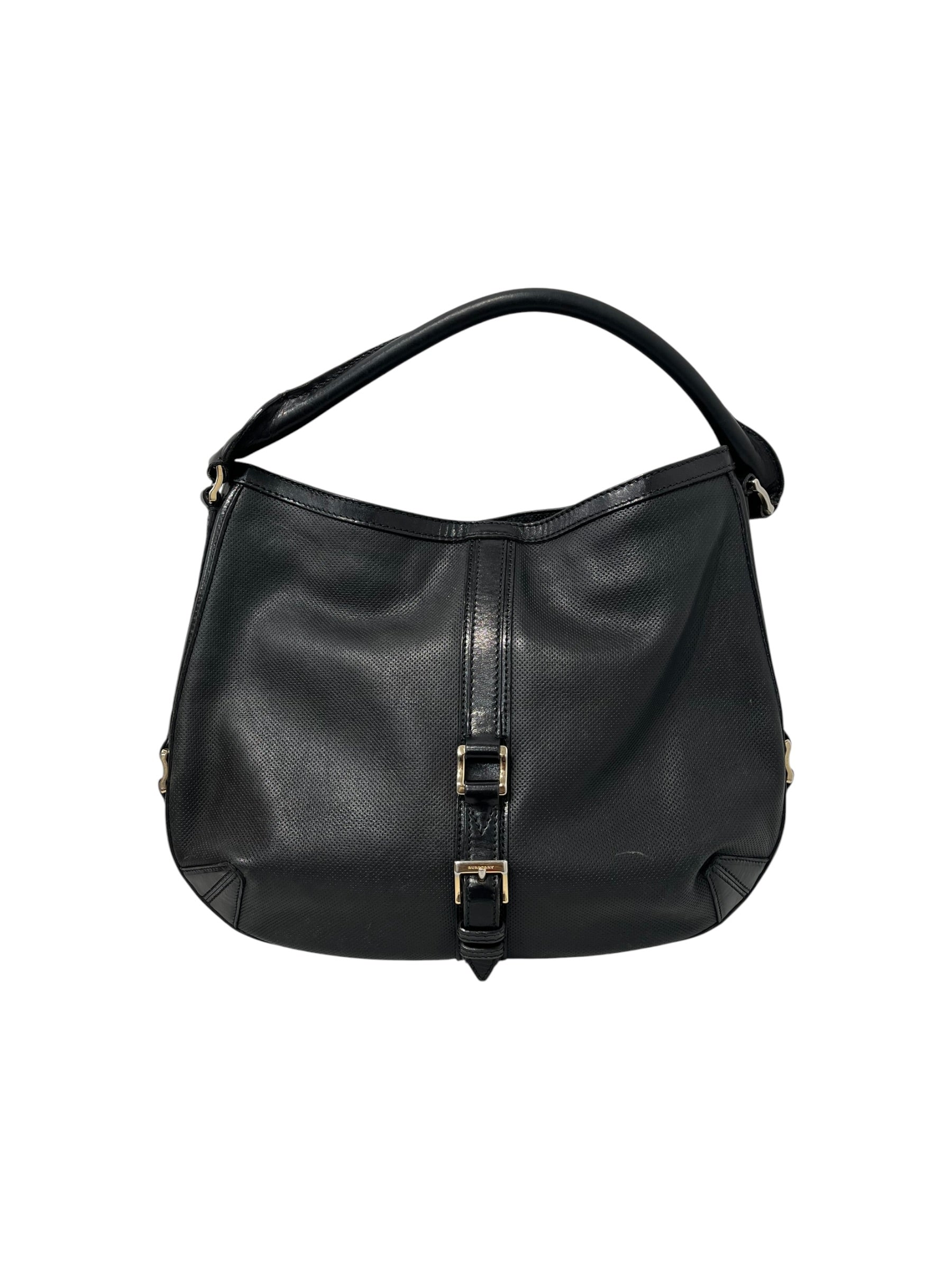 BURBERRY/Hand Bag/Leather/BLK/ view 1
