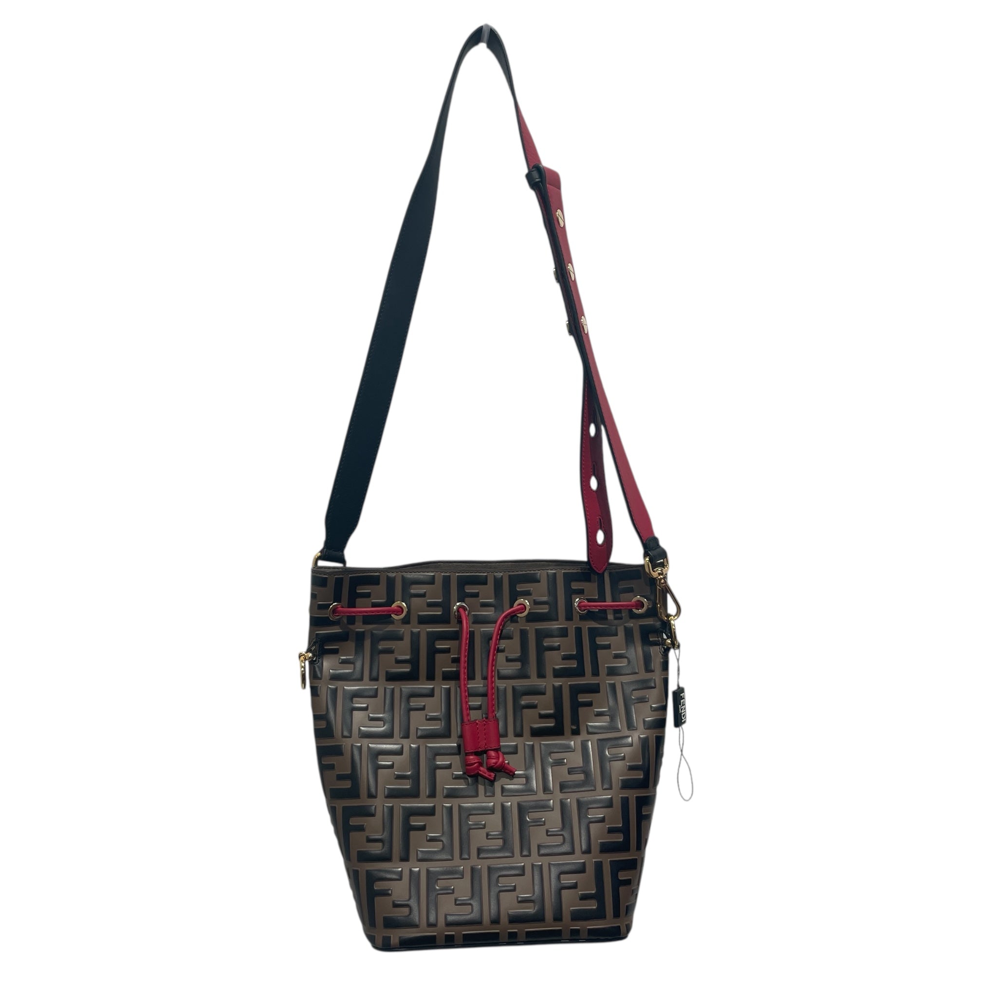 FENDI/Basket Bag/Monogram/Leather/BRW/Mon Tresor Bucket Embossed Bag view 1