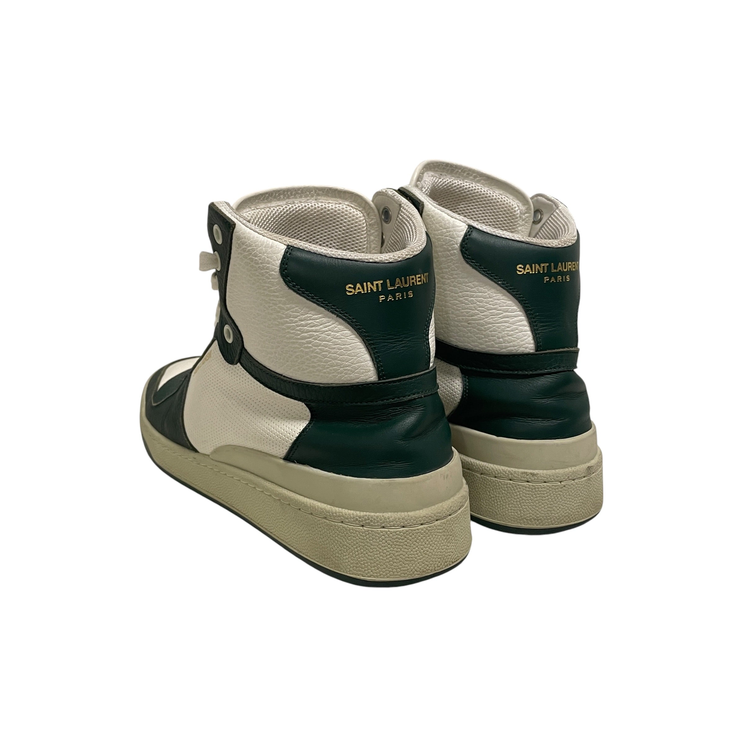 SAINT LAURENT/Hi-Sneakers/EU 43/Leather/WHT/HIGH TOP GRN LACE SNEAKER view 2