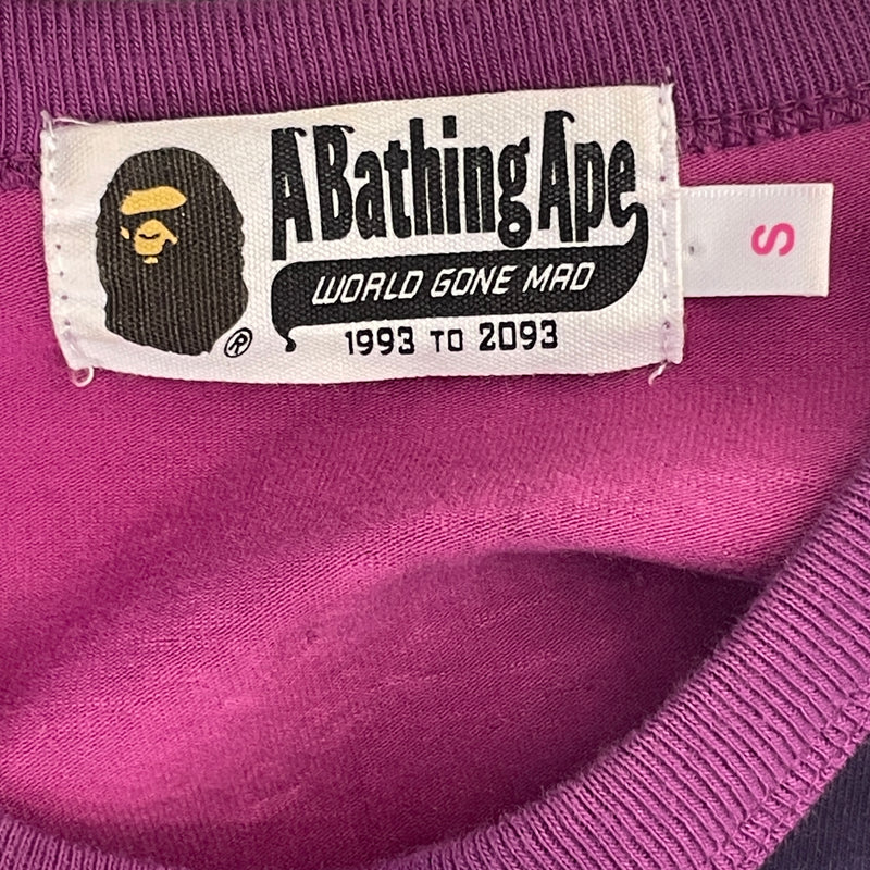 A BATHING APE/T-Shirt/S/Camouflage/Cotton/PPL/LOGO+APE FRONT CROPPED TOP