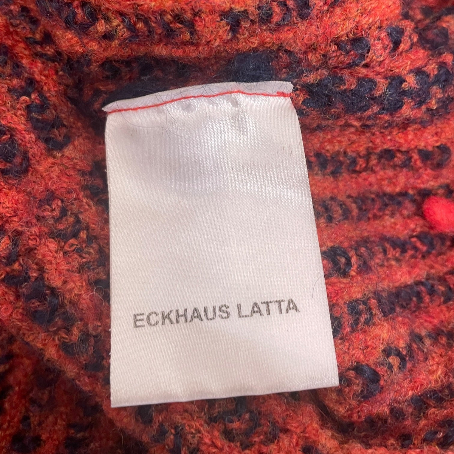 ECKHAUS LATTA/Heavy Sweater/OS/Stripe/Wool/MLT/EKHAUS WOOL ORG BLU TURTLENECK view 4