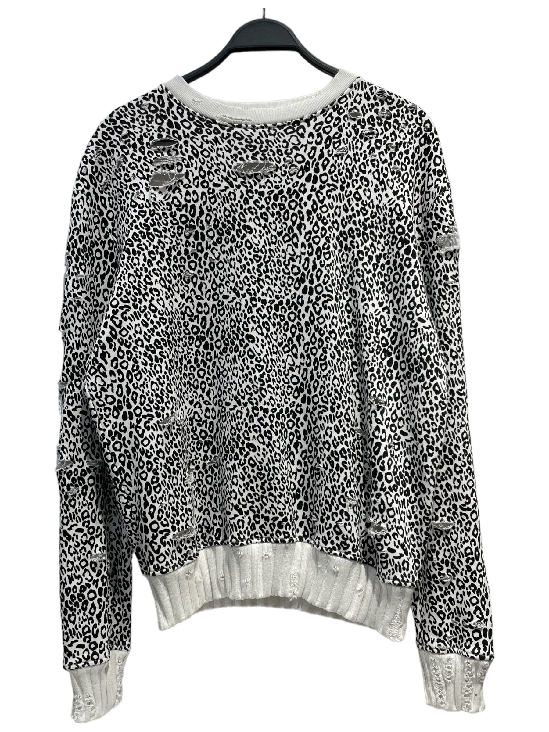 AMIRI/Sweater/S/Animal Pattern/Cotton/WHT/ANIMAL PRINT CREW NECK view 1