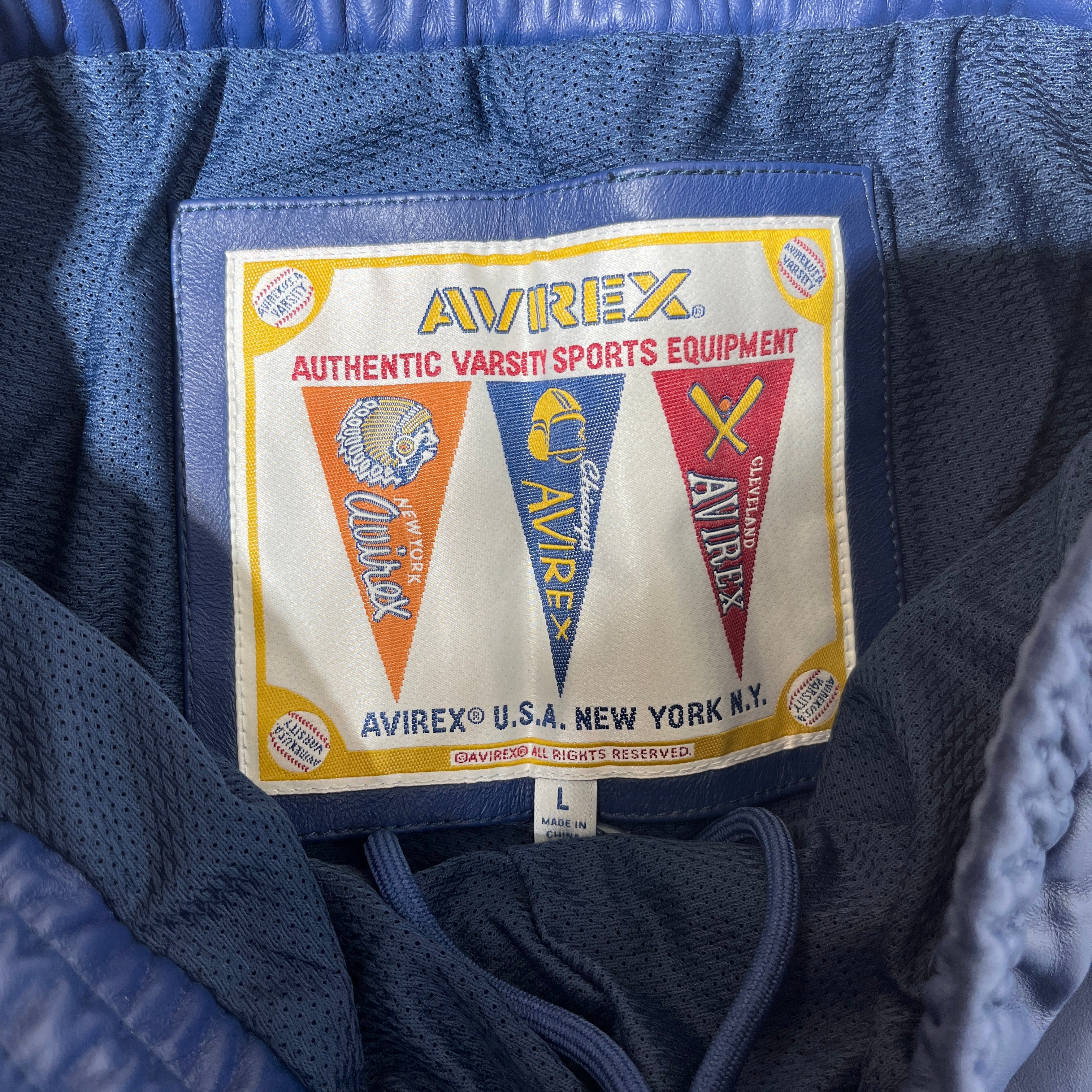 AVIREX/Shorts/L/Leather/NVY/ view 3