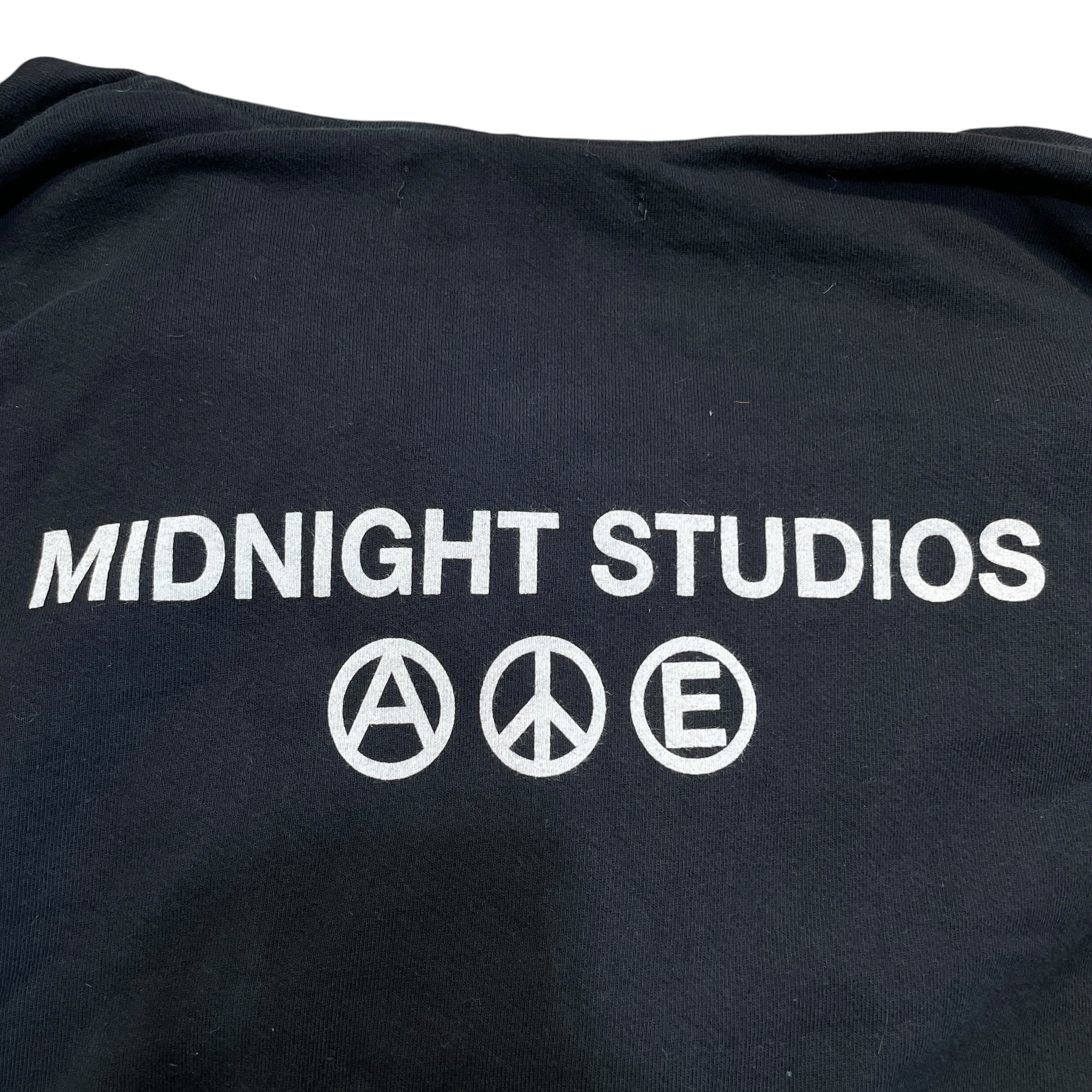 MIDNIGHT STUDIOS/Zip Up Hoodie/2X/Cotton/BLK/Peace & Anarchy Multi-Zip view 5