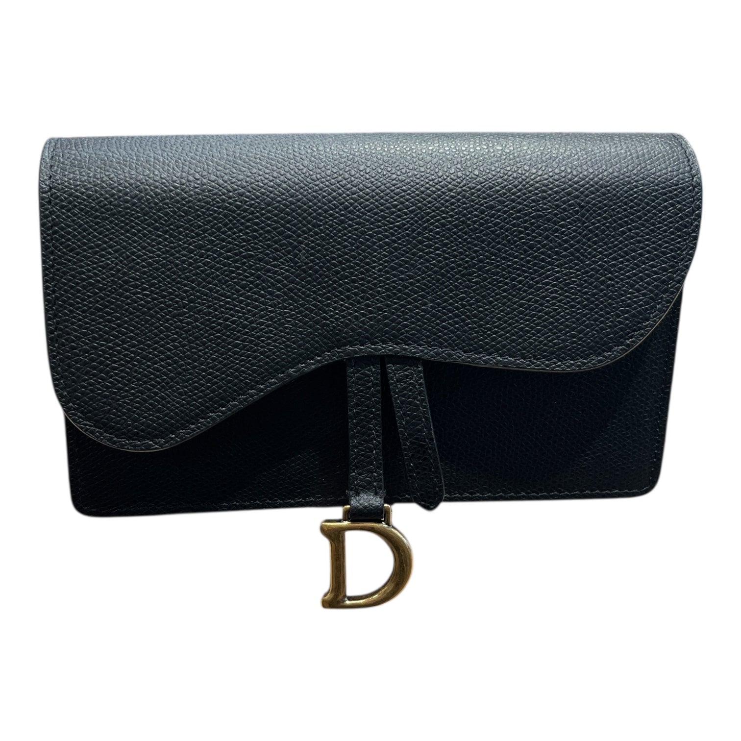 Christian Dior/Hand Bag/Leather/BLK/Dior saddle view 1