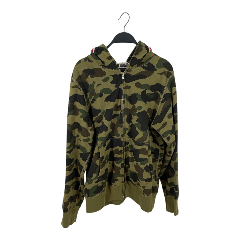 A BATHING APE/Zip Up Hoodie/M/Camouflage/Cotton/GRN/wgm shark hoodie