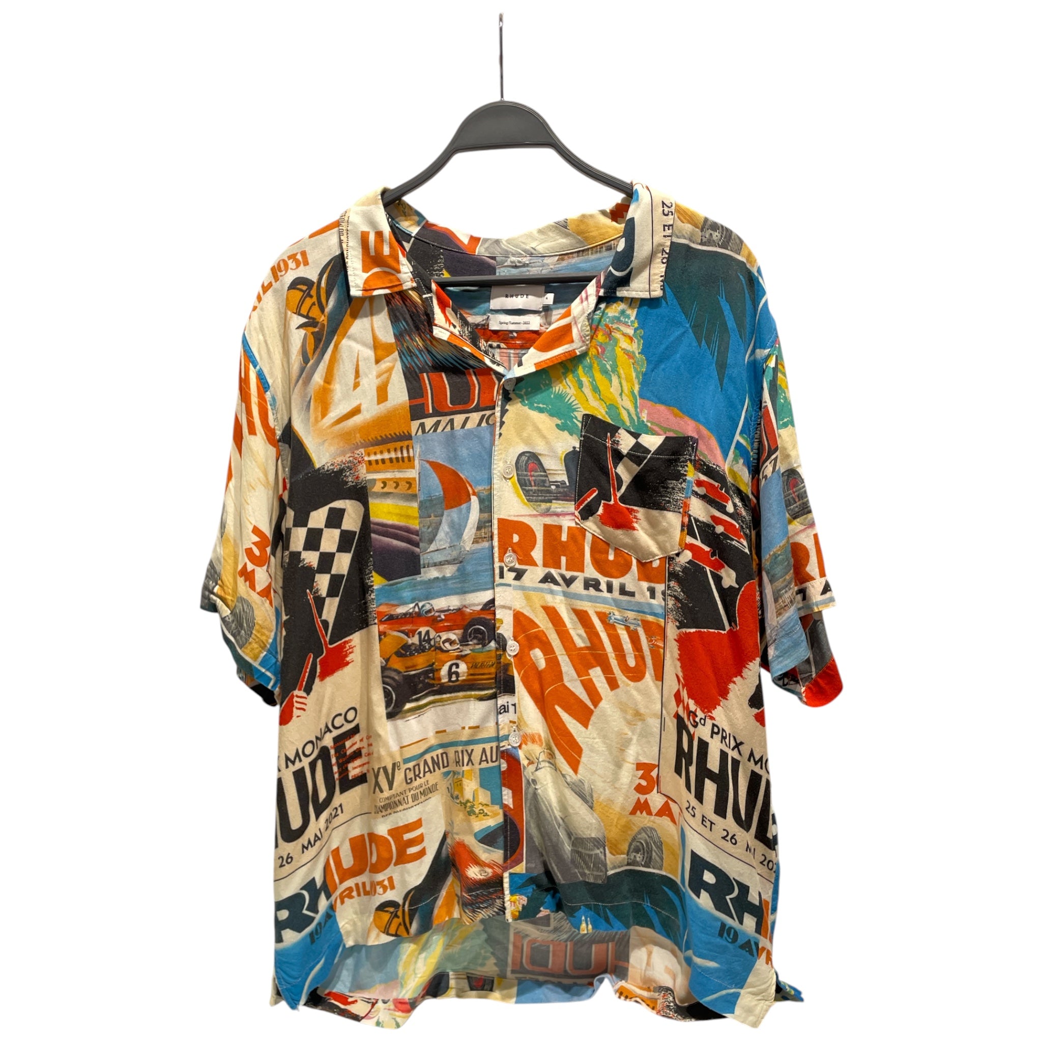 RHUDE/Hawaiian Shirt/XL/Rayon/MLT/All Over Print/ view 1