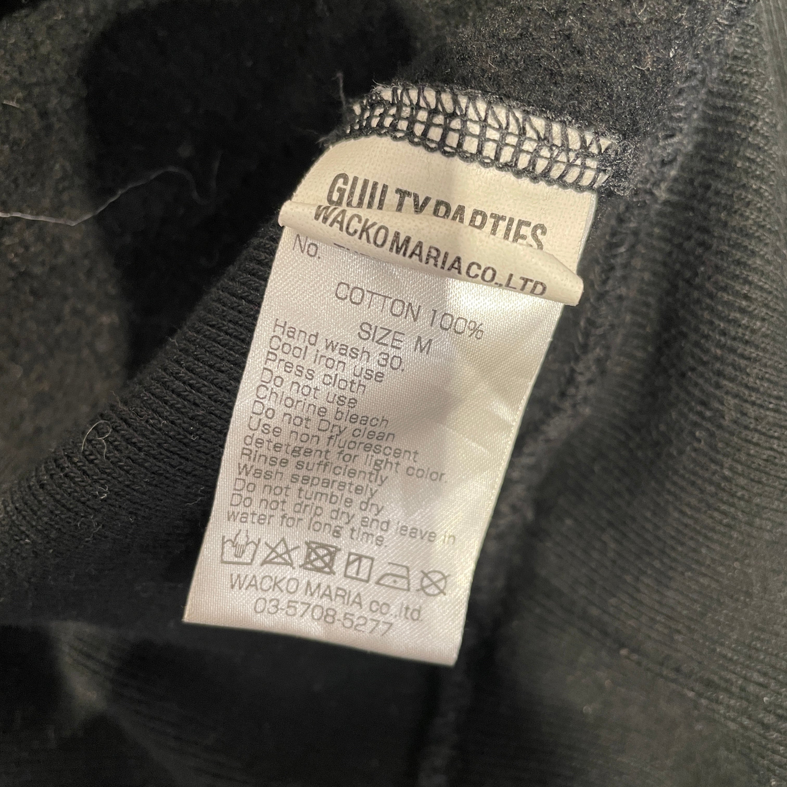 WACKO MARIA/Hoodie/M/Cotton/BLK/ view 4