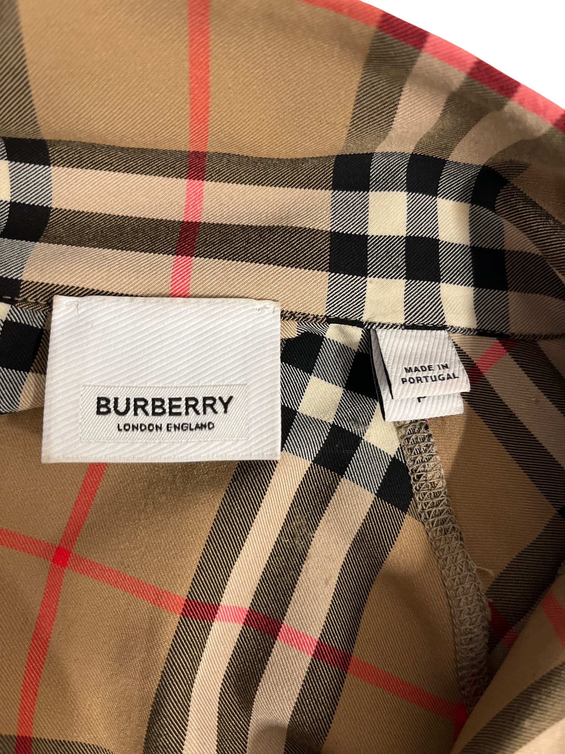 BURBERRY LONDON/LS Shirt/S/Plaid/Polyester/BEG/mock neck pull over view 3