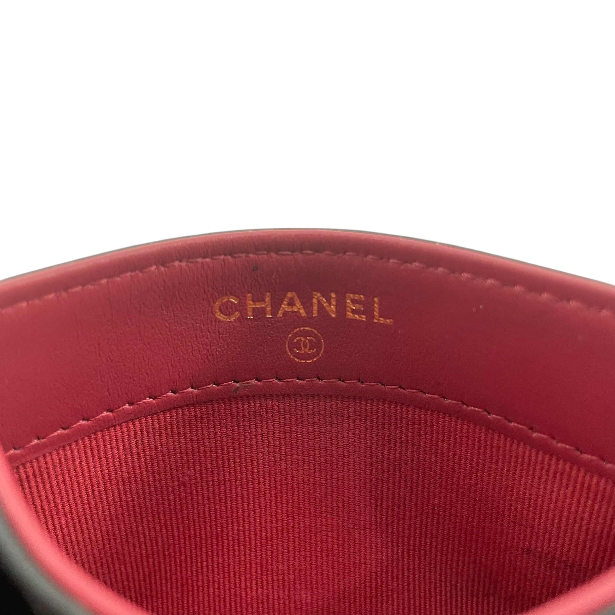 CHANEL/Wallet/Leather/BLK/GLD CHAIN CC view 4