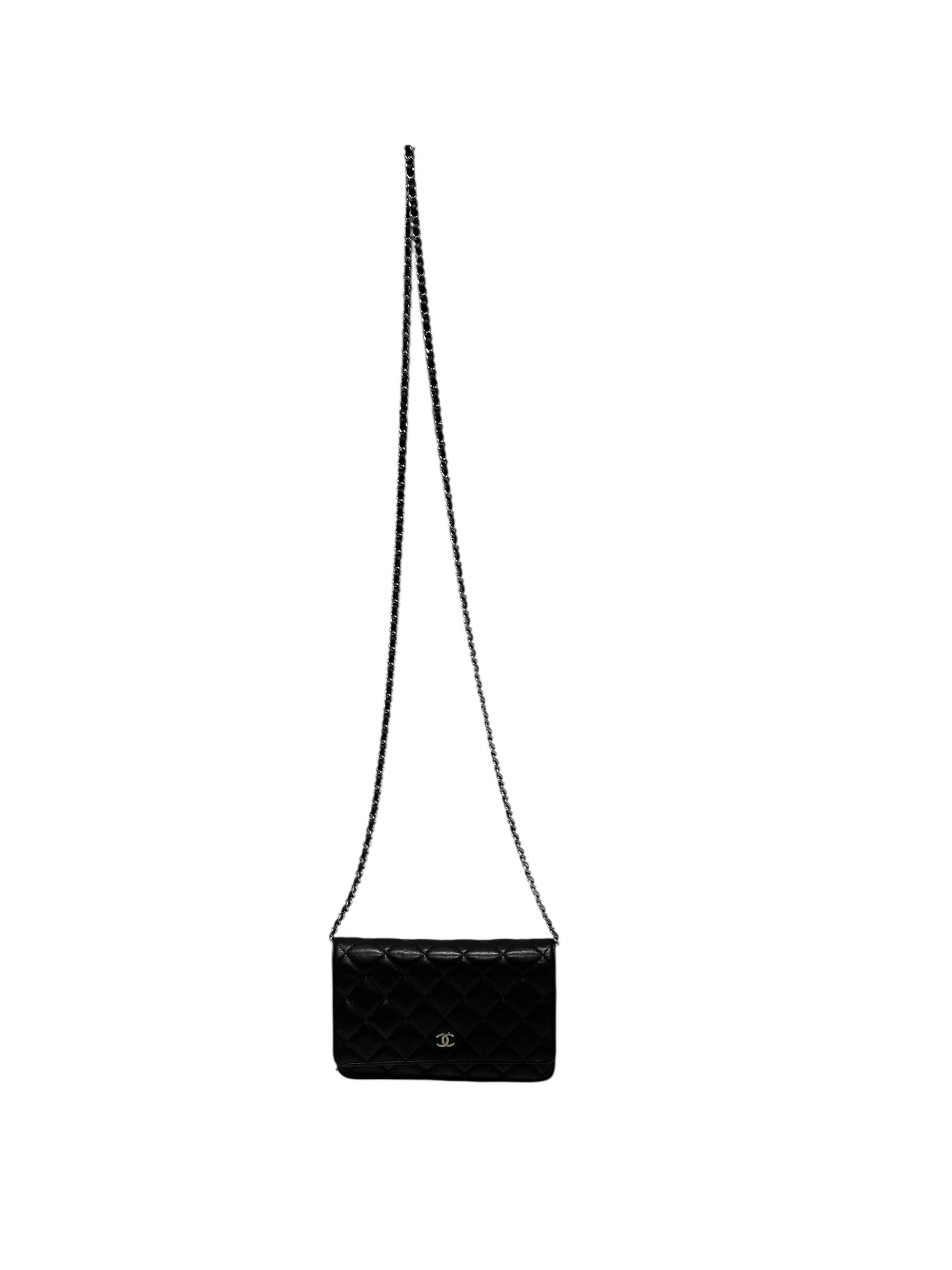 CHANEL/Bag/Leather/BLK/WALLET ON CHAIN view 1