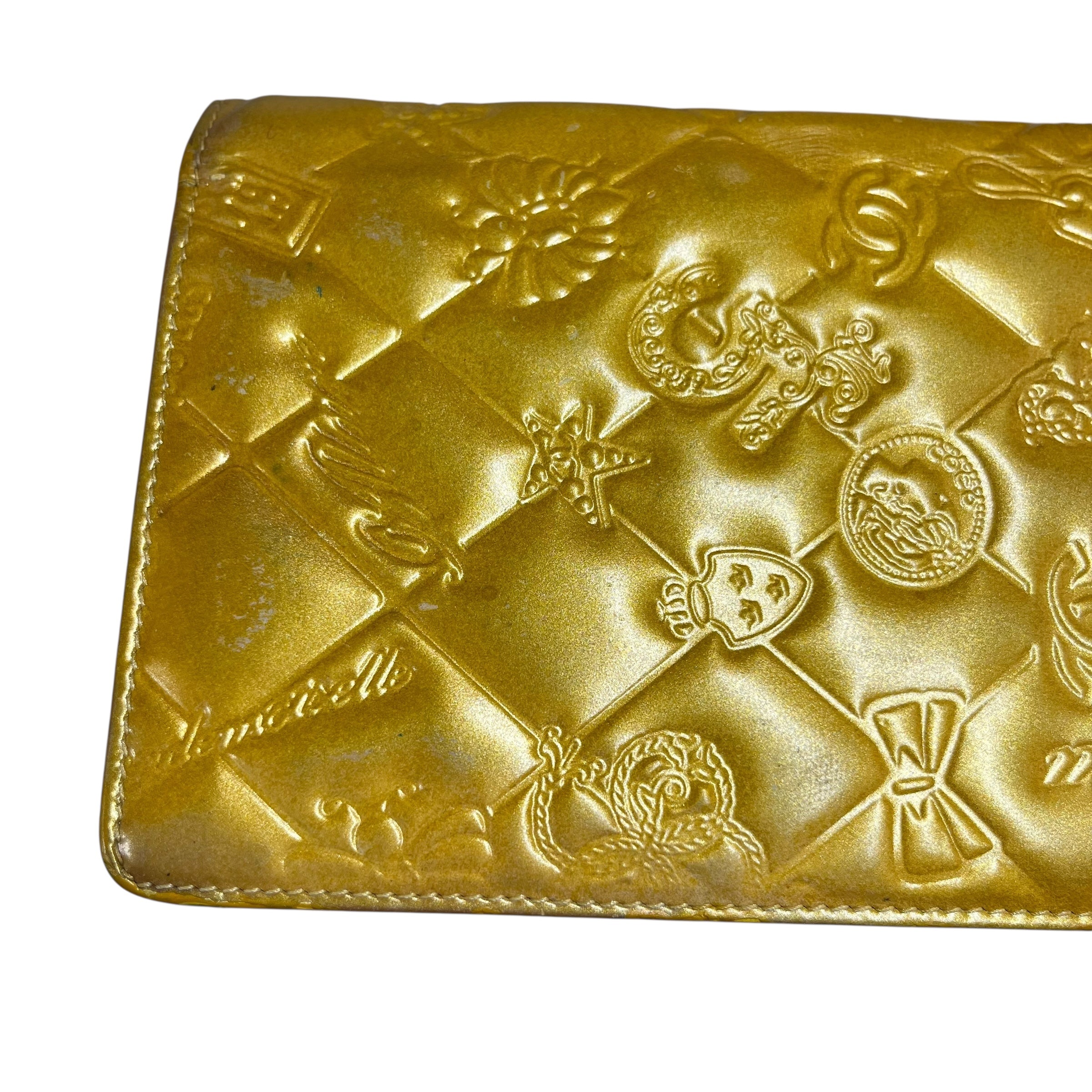 CHANEL/Long Wallet/Leather/GLD/2010s-2011 precious symbols view 9