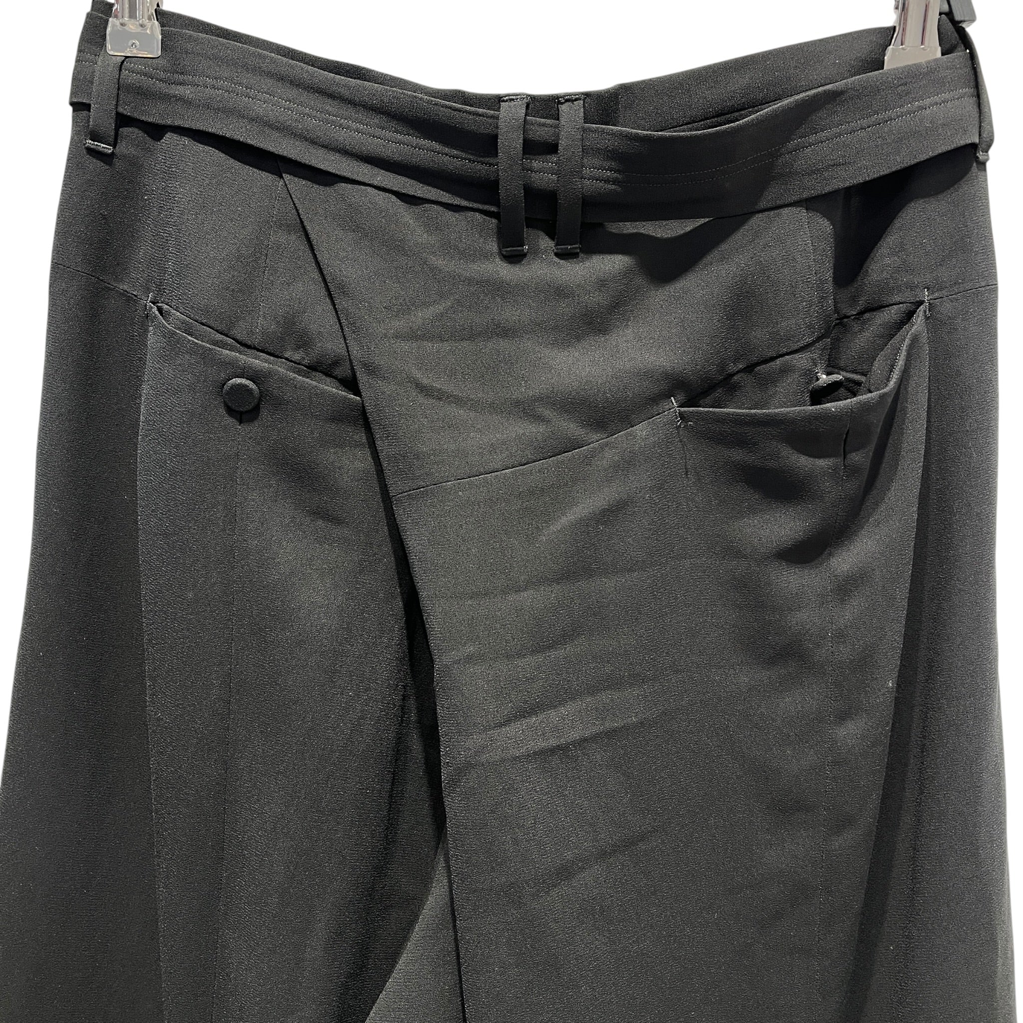 MA JULIUS/Pants/2/Nylon/BLK/wide leg slacks view 4