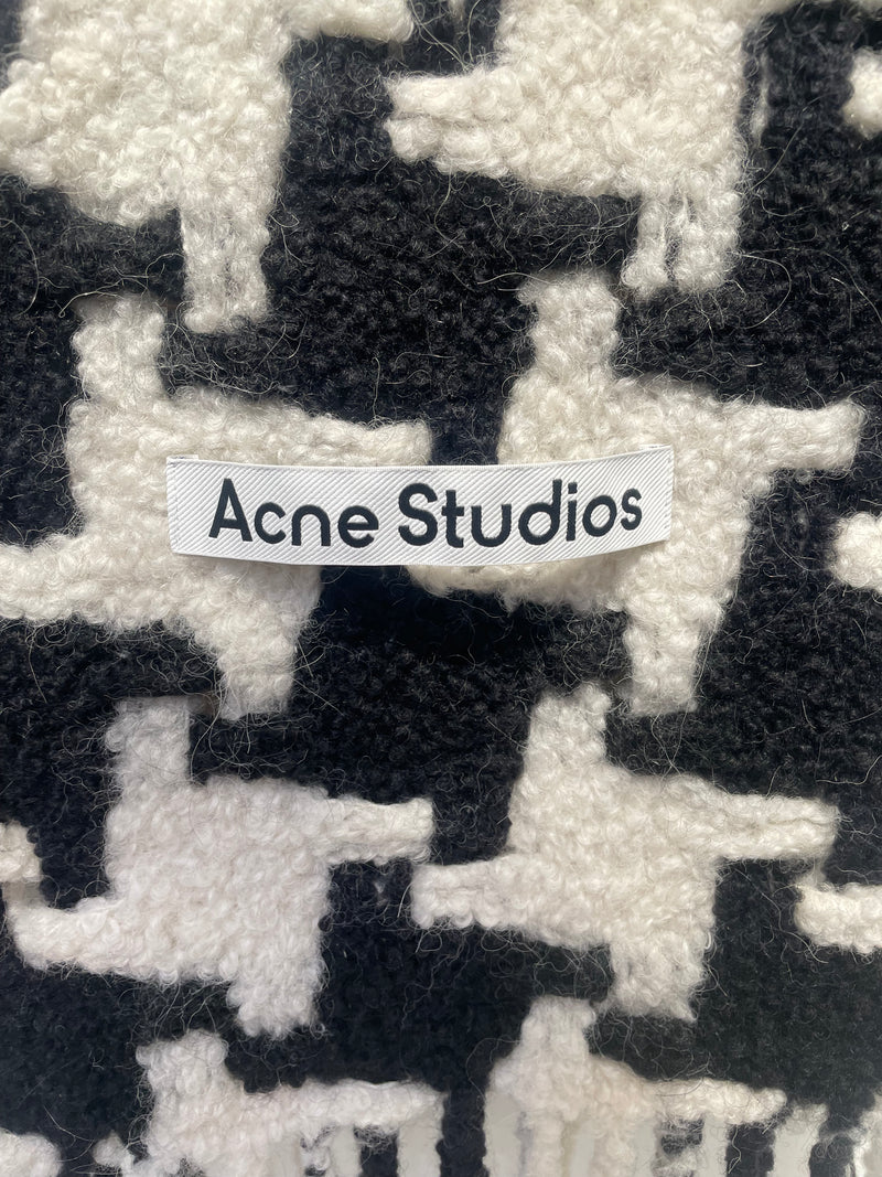 Acne Studios/Scarve/Hombre Check/Cotton/WHT/