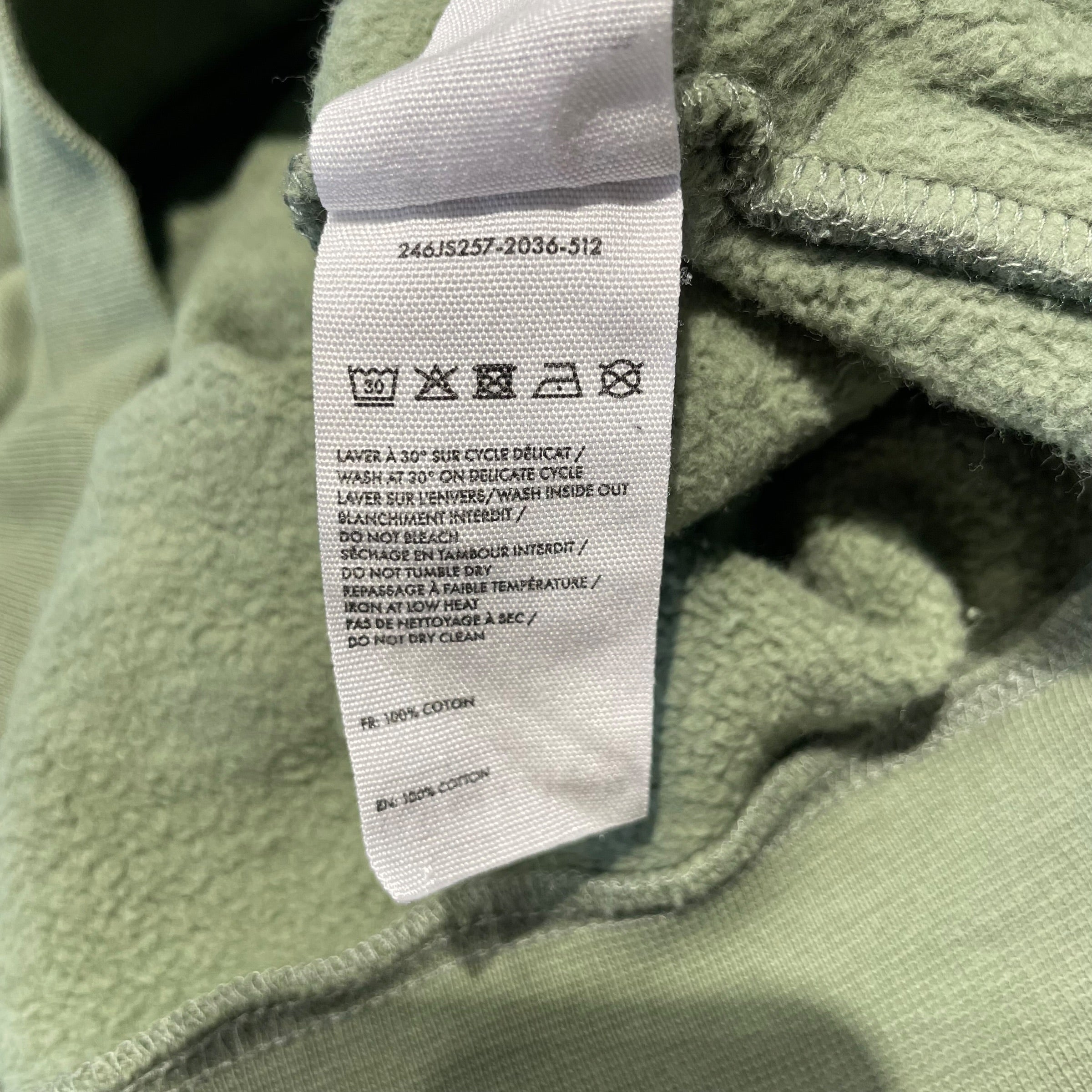 JACQUEMUS/Zip Up Hoodie/XXL/Cotton/GRN/Full Zip view 4