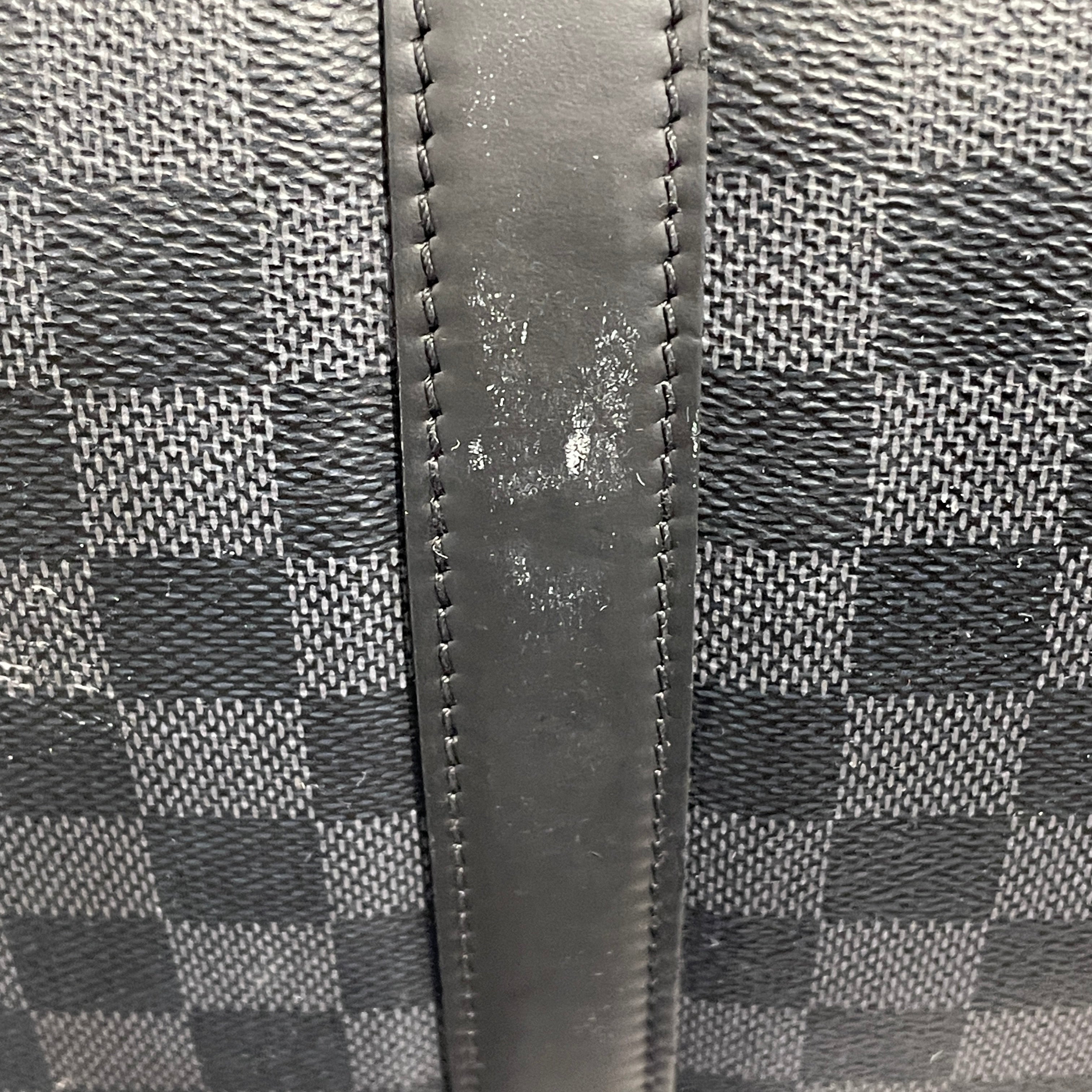 LOUIS VUITTON/Bag/Monogram/Leather/BLK/Keepall 55 Graphite view 6