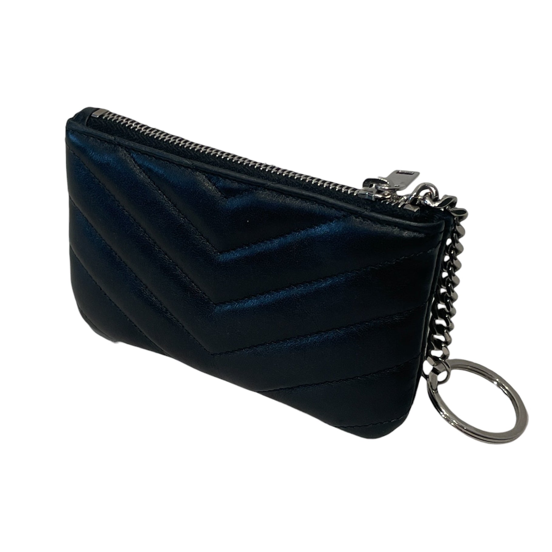SAINT LAURENT/Coin Wallet/Leather/BLK/BLACK QUILTING view 2