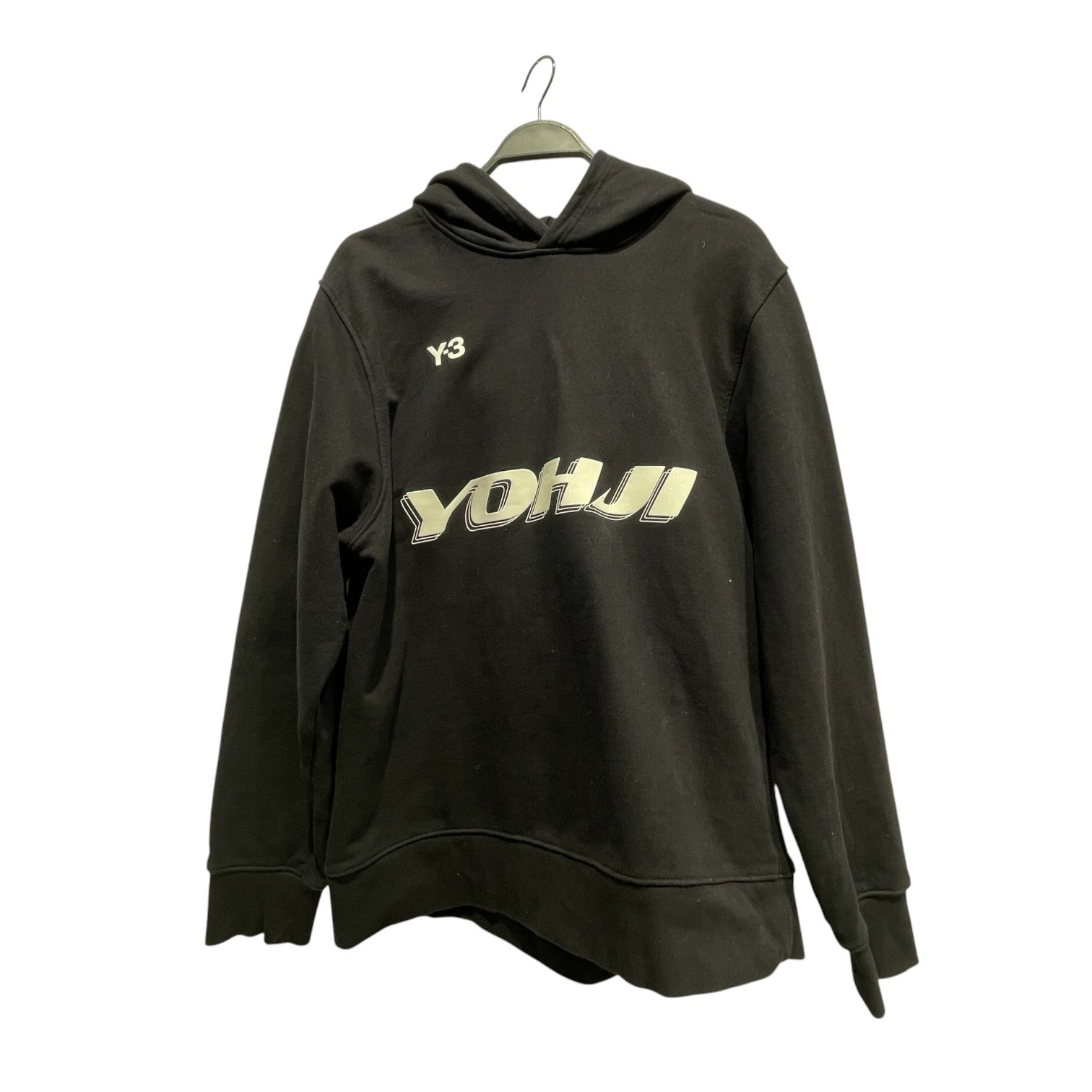Y-3/Hoodie/L/Cotton/BLK/Black Rubber Yohji Logo Hoodie view 1