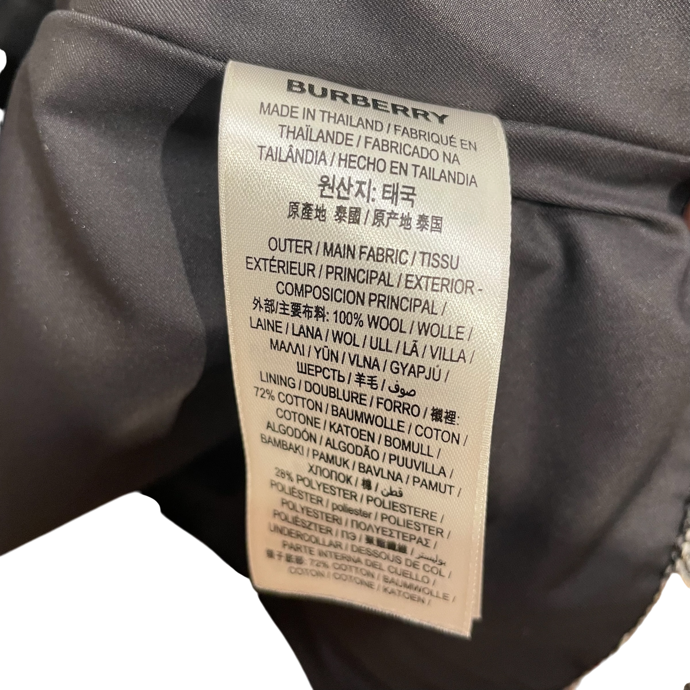 BURBERRY/Jacket/L/BLK/Plaid/ view 4