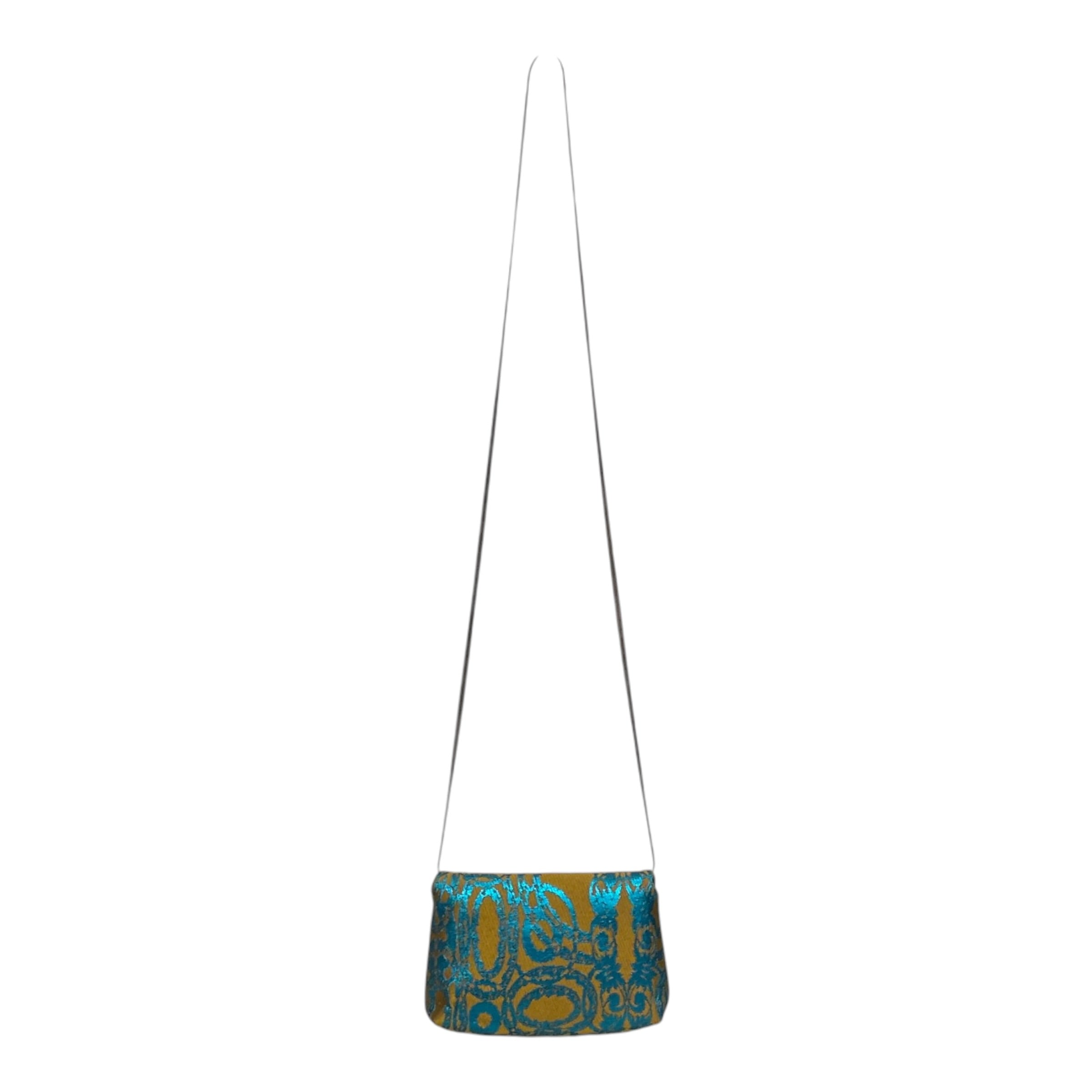 DRIES VAN NOTEN/Cross Body Bag/Floral Pattern/Hemp/BLU/METAL STRAP/CML BLU GRAPHIC view 2