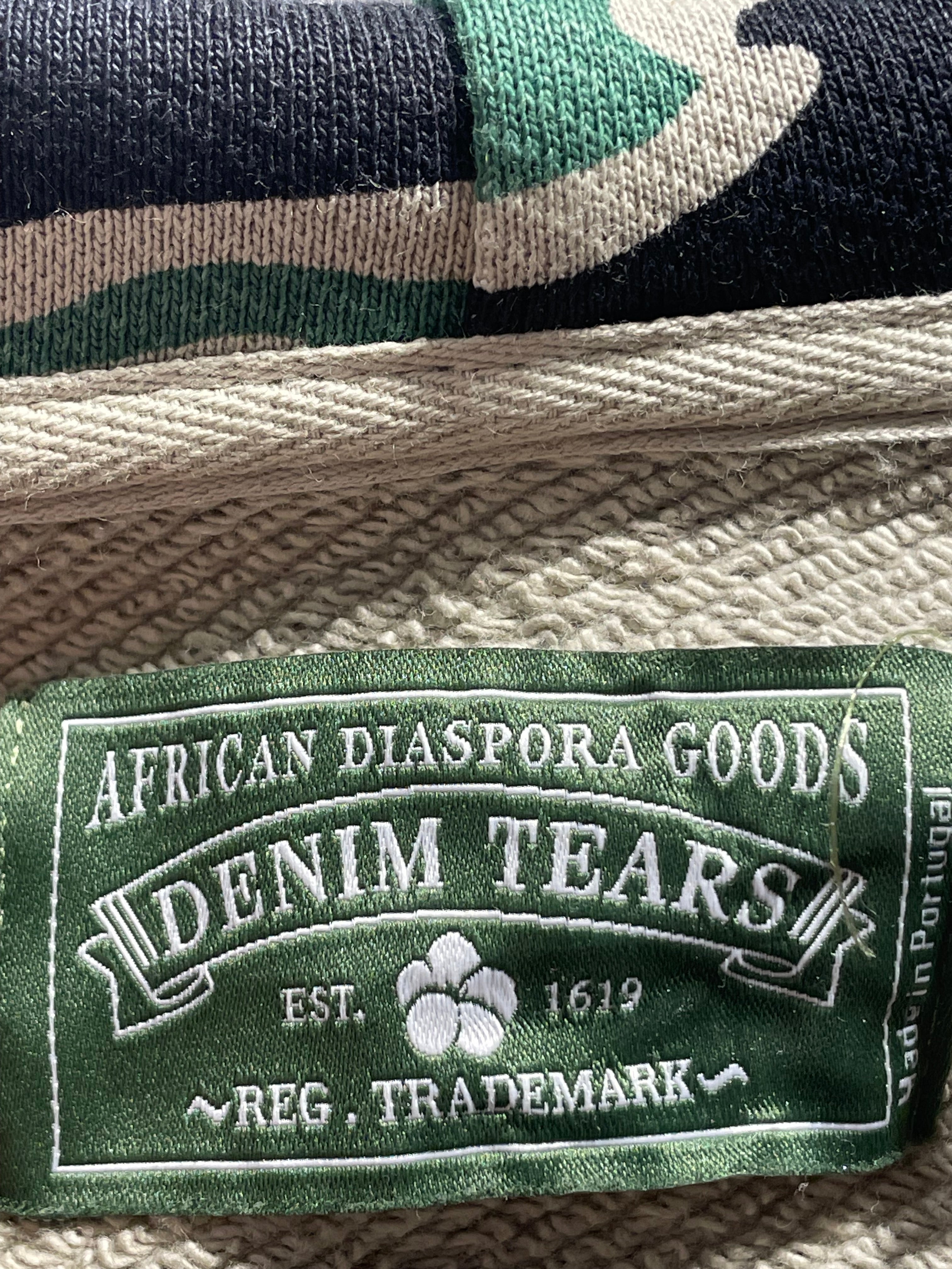 DENIM TEARS/Hoodie/L/Camouflage/Cotton/GRN/Green Camo Hoodie view 3