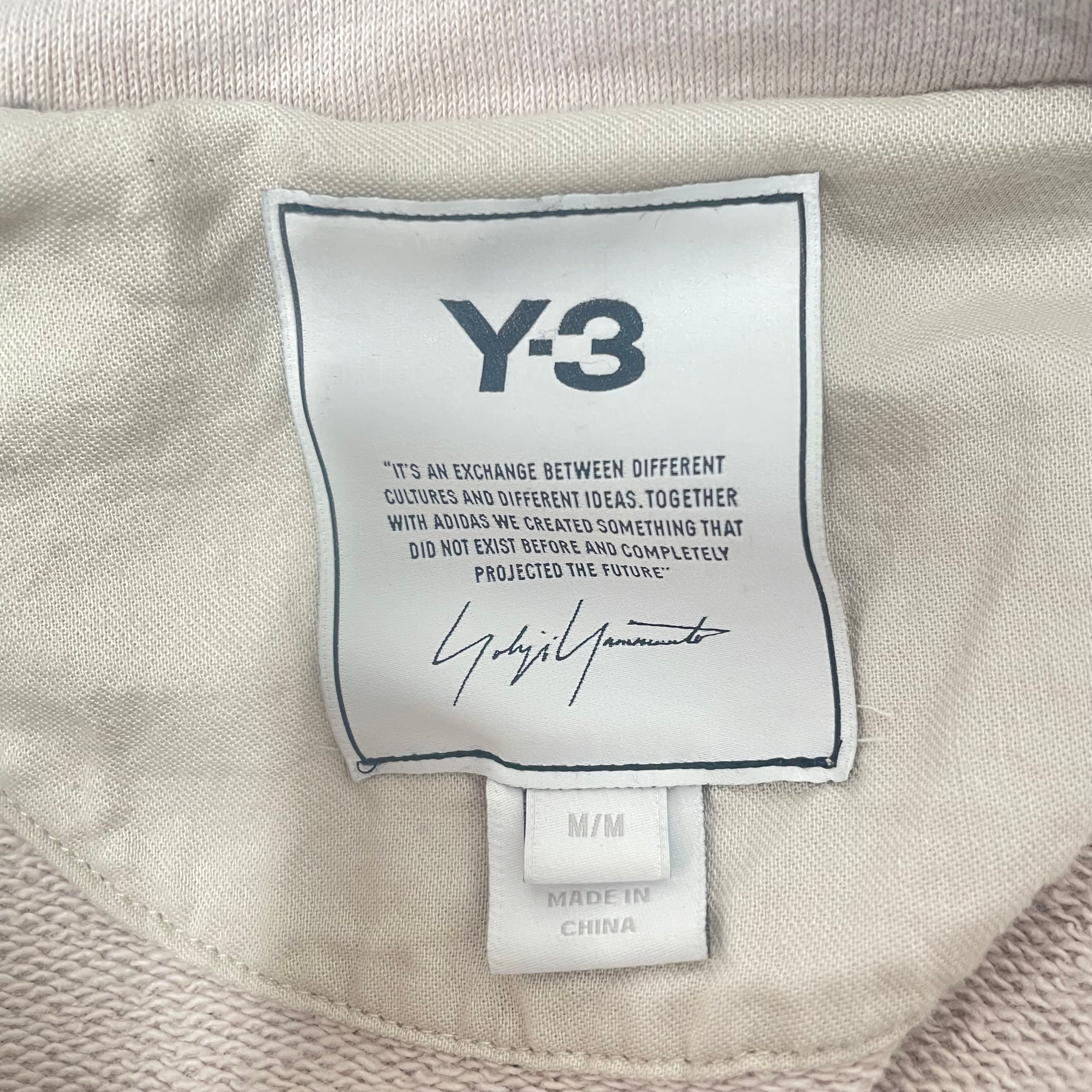Y-3/Hoodie/M/Cotton/WHT/Cropped Hoodie view 3