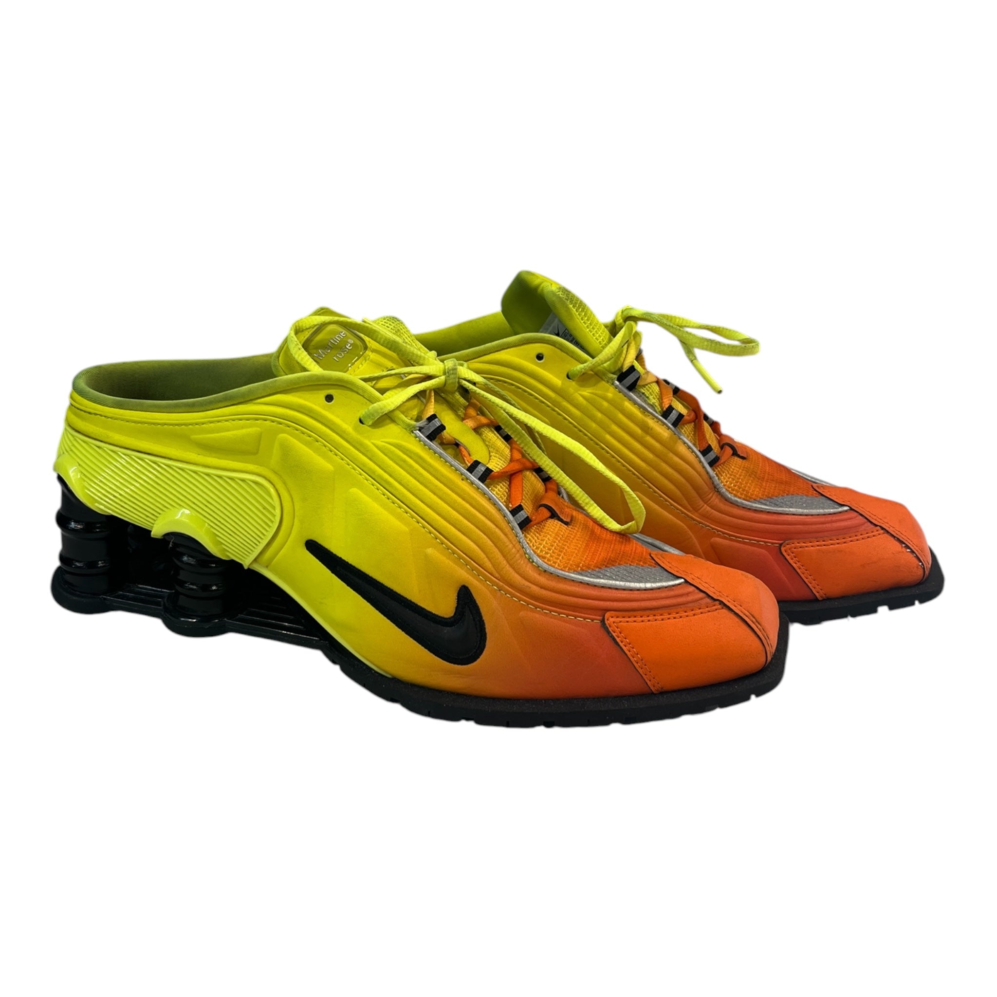 MARTINE ROSE/NIKE/Low-Sneakers/US 10/Leather/YEL/Slip-on/SHOX MR4 MULE GRADIENT ORANGE view 1
