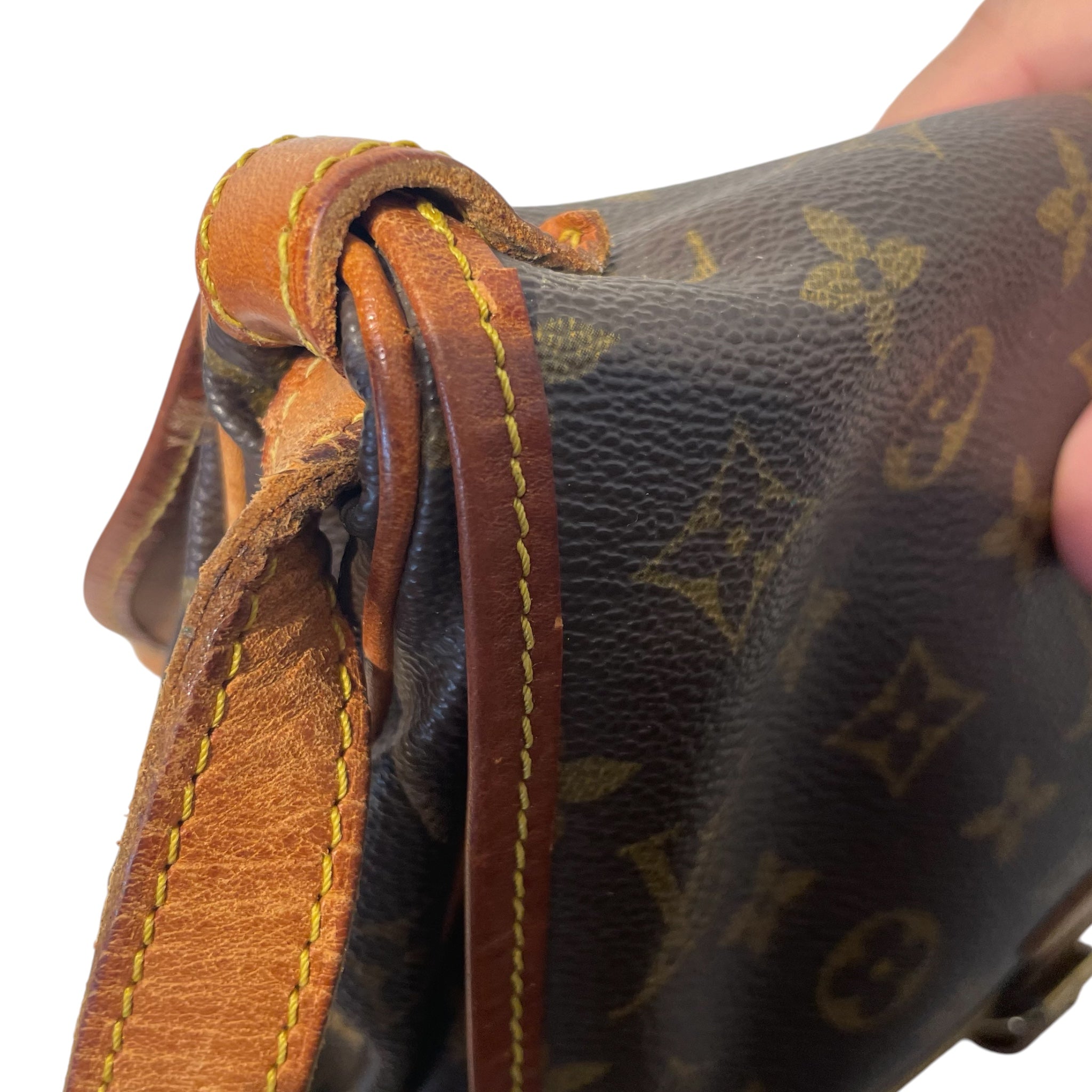 LOUIS VUITTON/Cross Body Bag/Monogram/Leather/BRW/Saumur Satchel view 8