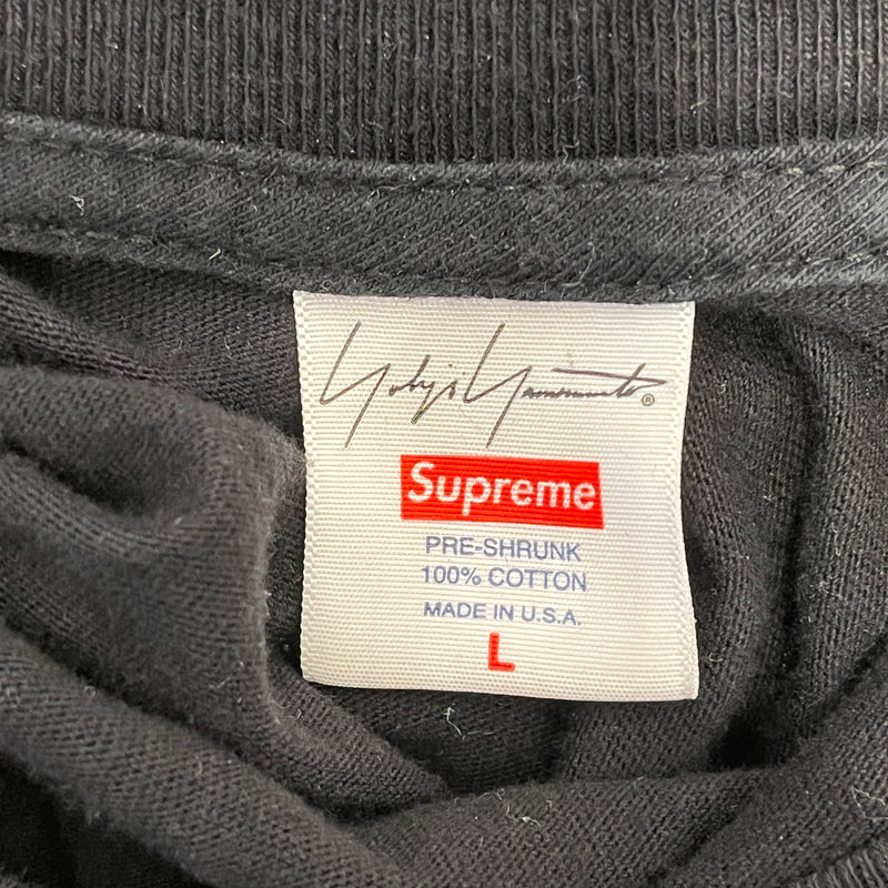 Supreme/T-Shirt/L/Cotton/BLK/YOHJI YAMAMOTO