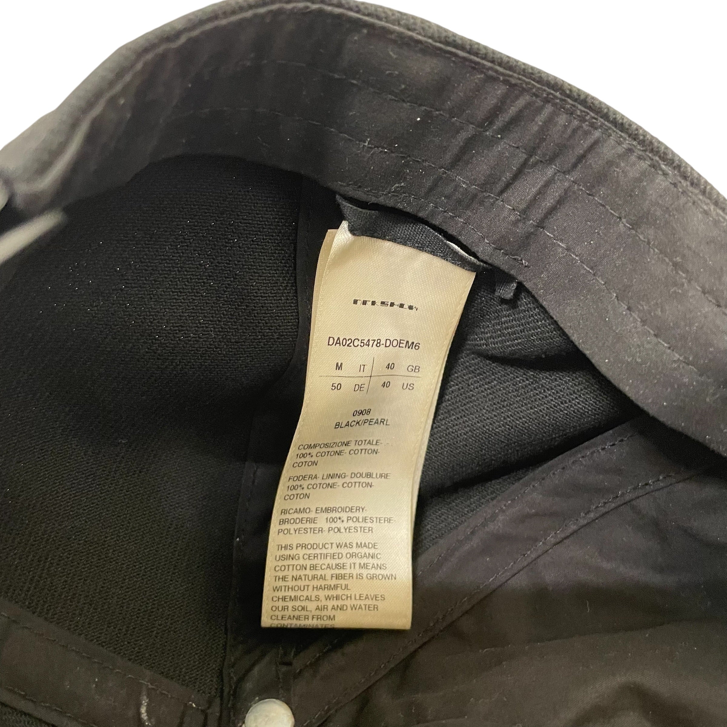 RICK OWENS DRKSHDW/Headwear/M/Cotton/BLK/drkshdw baseball cap view 5