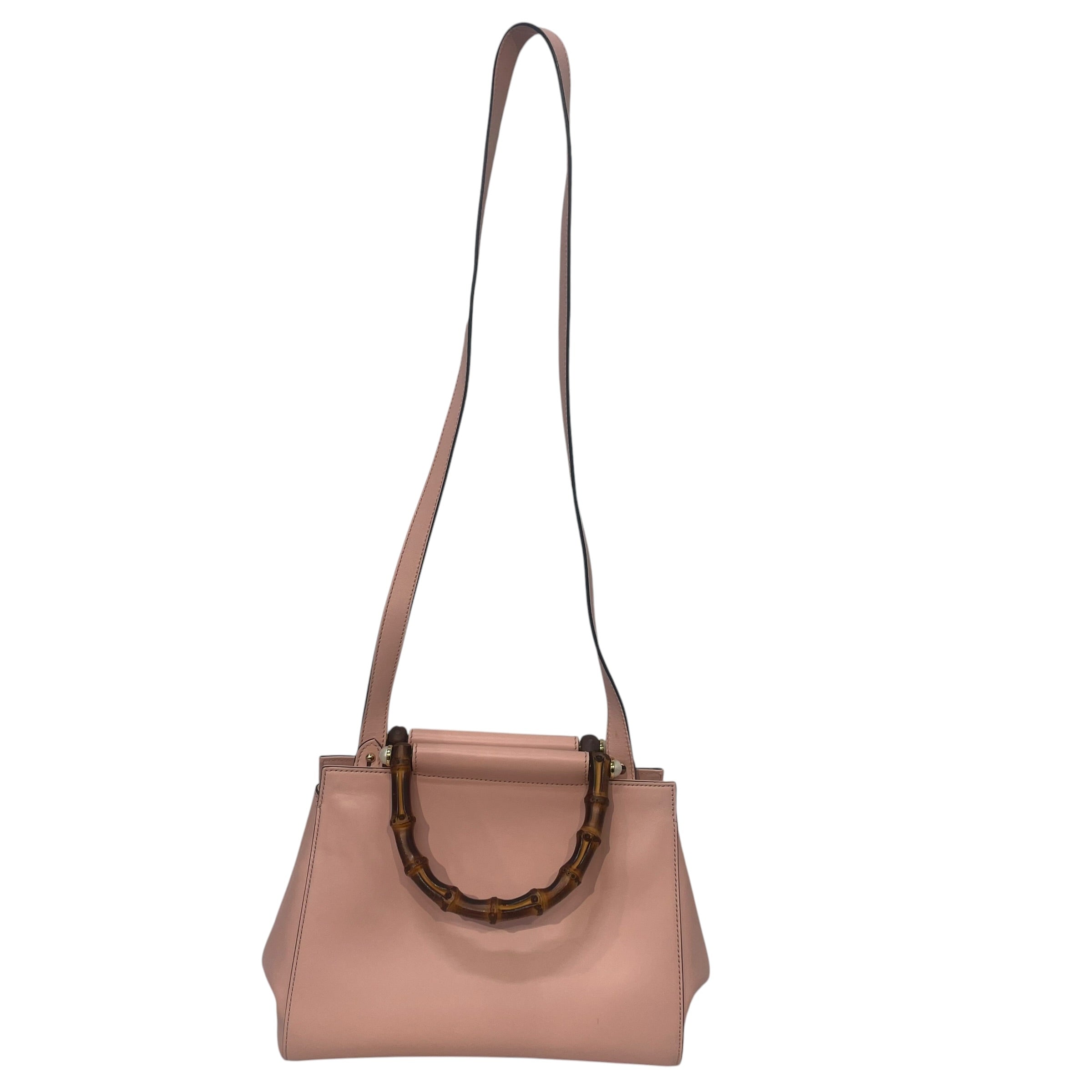 GUCCI/Hand Bag/Leather/PNK/faux pearl nymphaea crossbody view 2