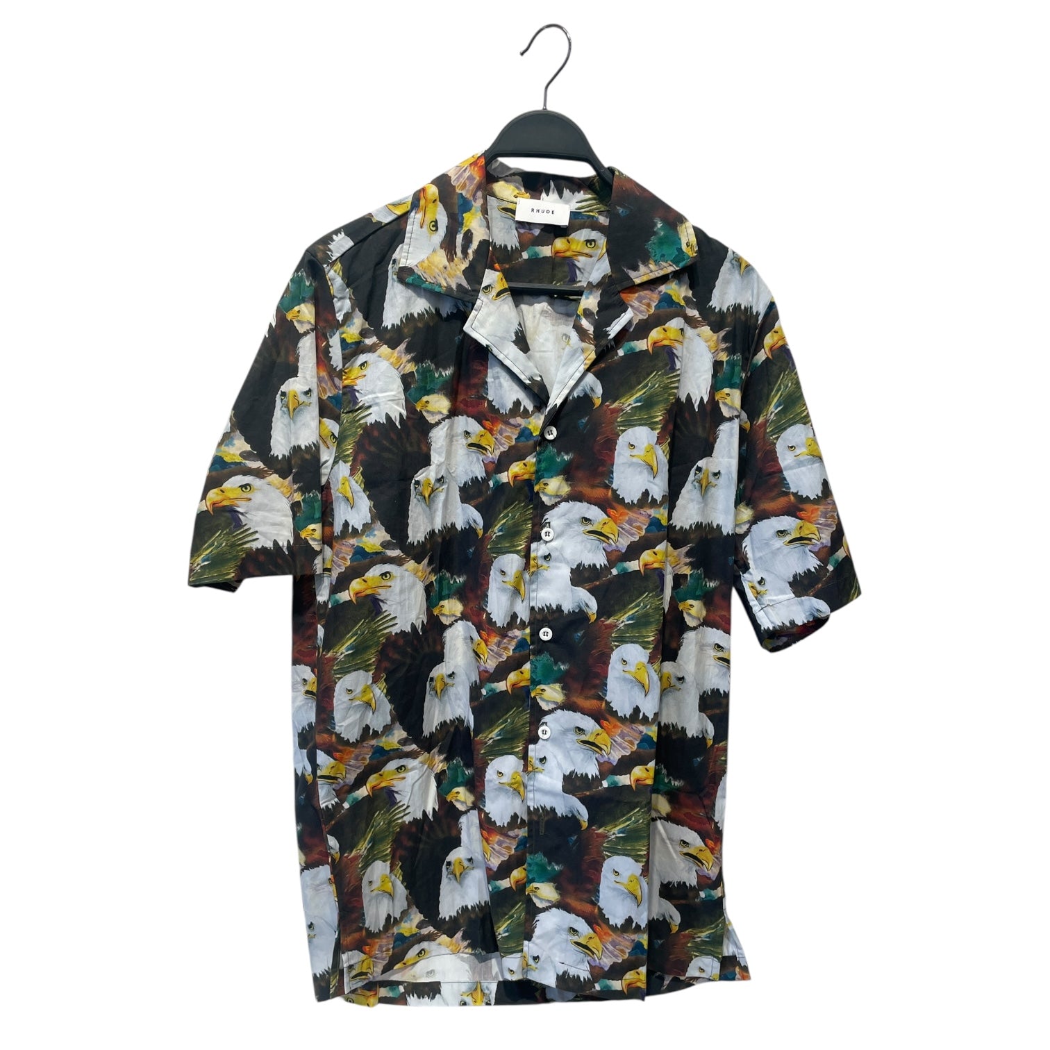 RHUDE/SS Shirt/M/Cotton/GRN/All Over Print/EAGLE view 1