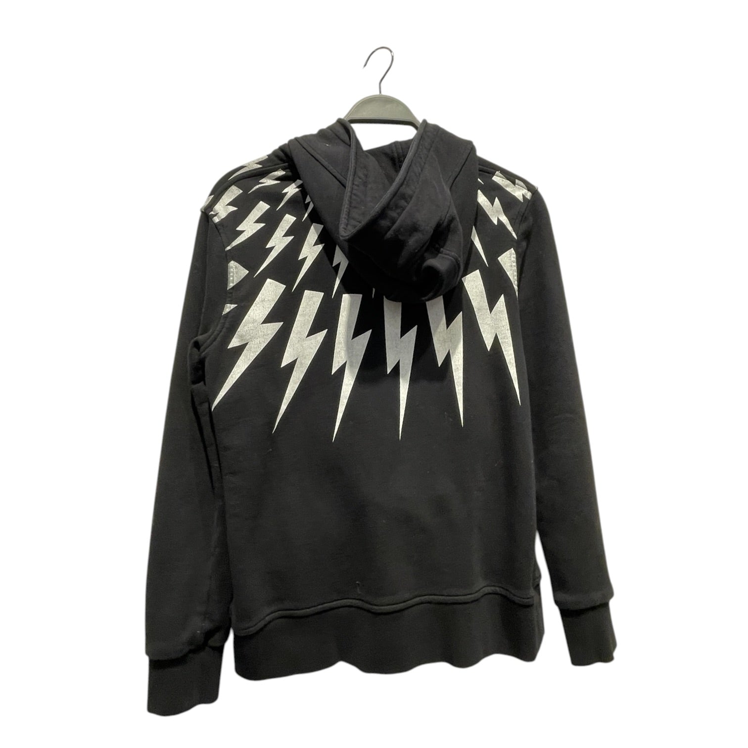 NEIL BARRETT/Hoodie/XS/Cotton/BLK/Black Thunderbolt Hoodie view 2