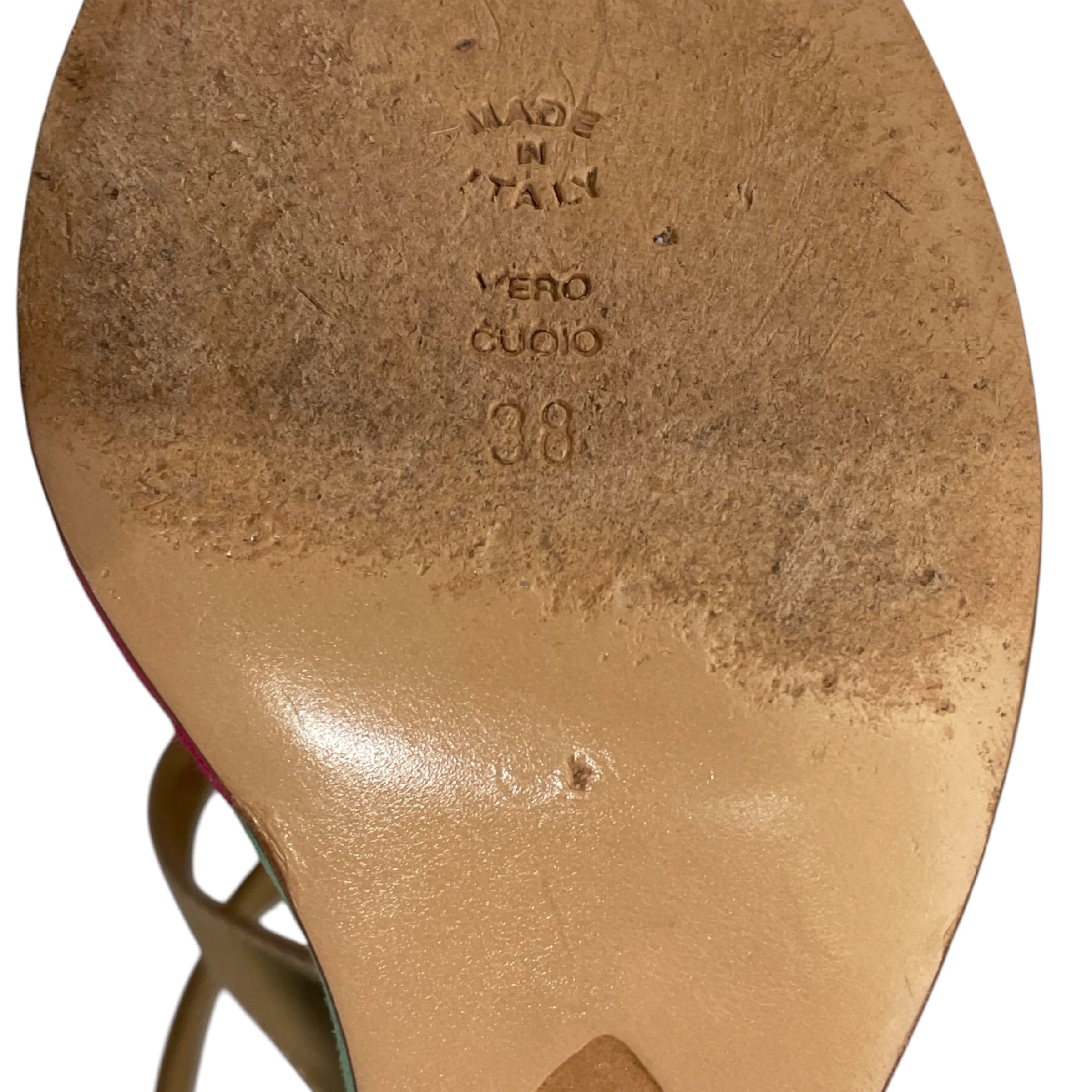 MOSCHINO CHEAP & CHIC/Heels/EU 38/GLD/Tri-Color wedge view 8