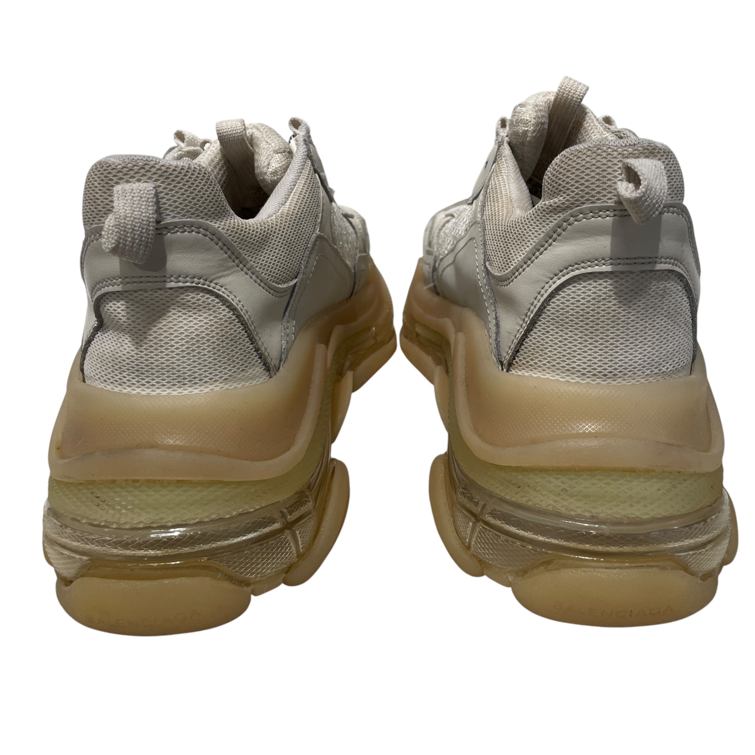 BALENCIAGA/Low-Sneakers/US 9/Nylon/WHT/chunky triple s clear sole view 5