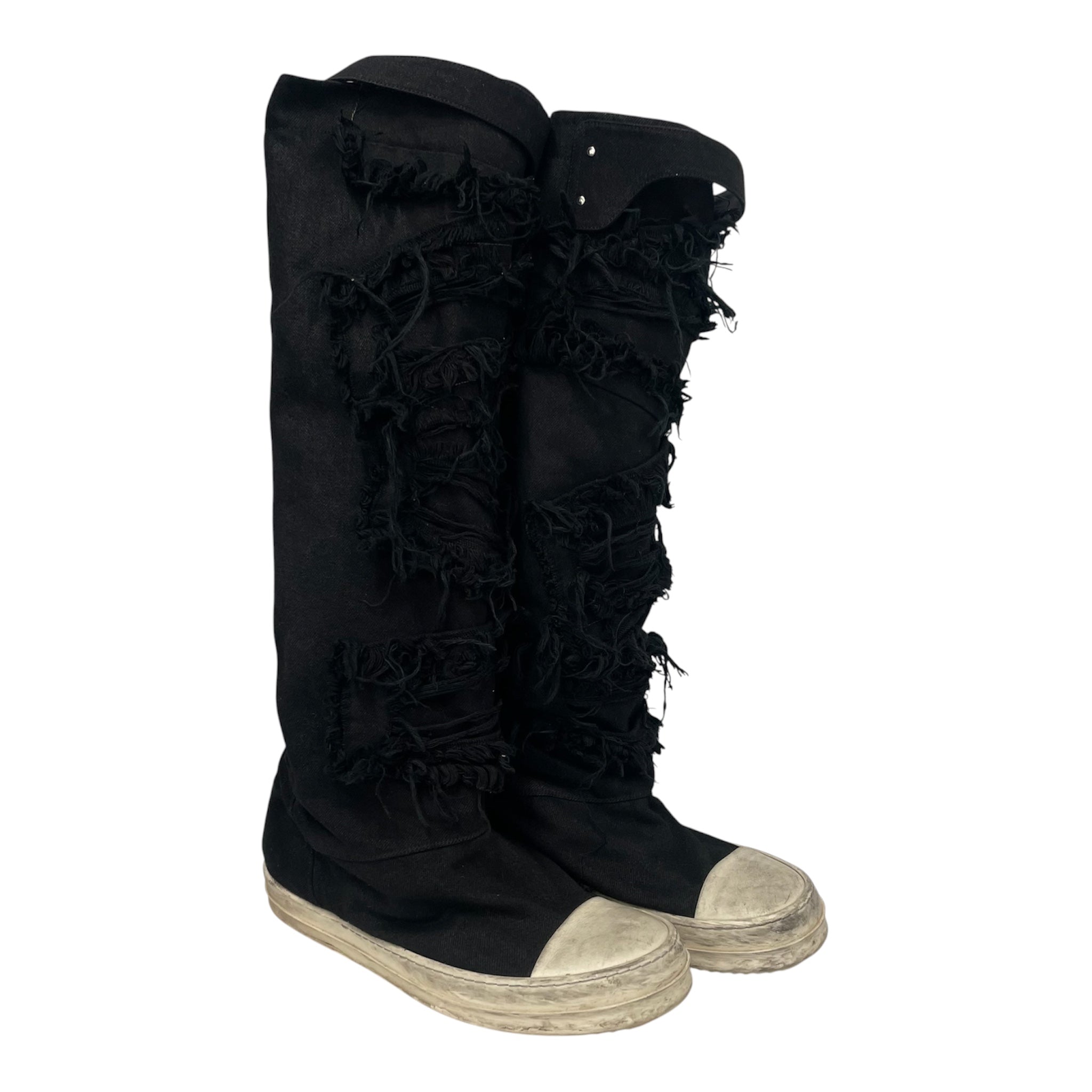 Rick Owens/Hi-Sneakers/US 11/Denim/BLK/DENIM RAW EDGE view 1