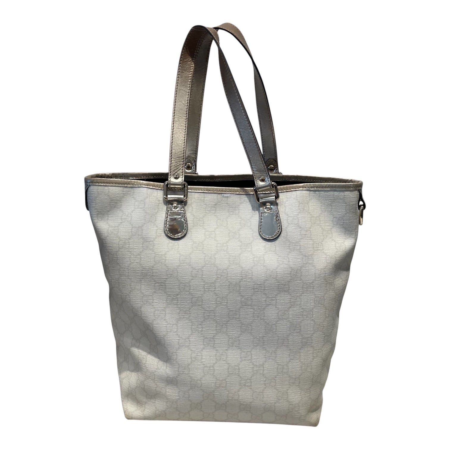 GUCCI/Tote Bag/Monogram/Leather/WHT/GG Plus Tote view 2