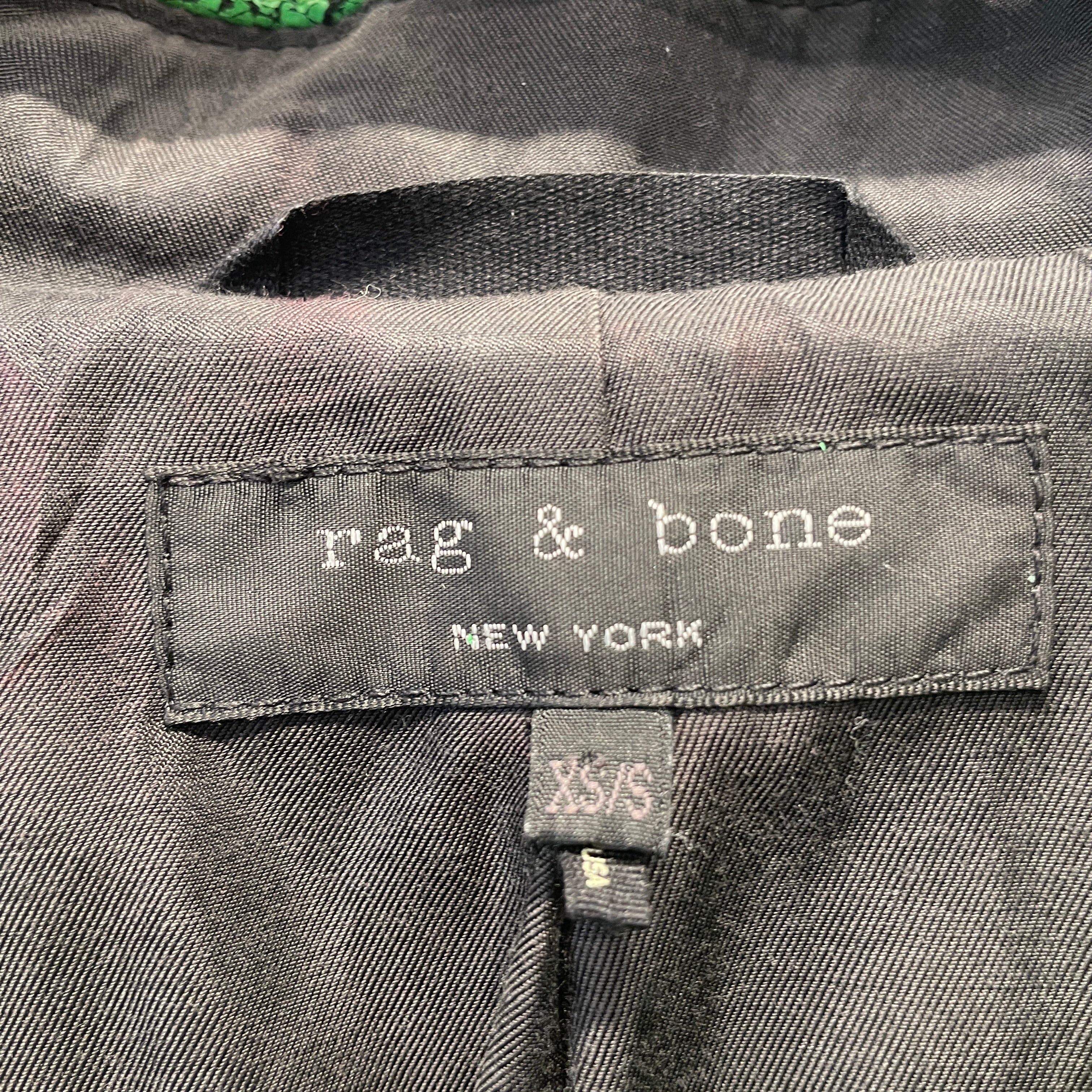 rag & bone/Leather Jkt/XS/All Over Print/Leather/GRN/CRACKED PAINT LEATHER JACKET view 3